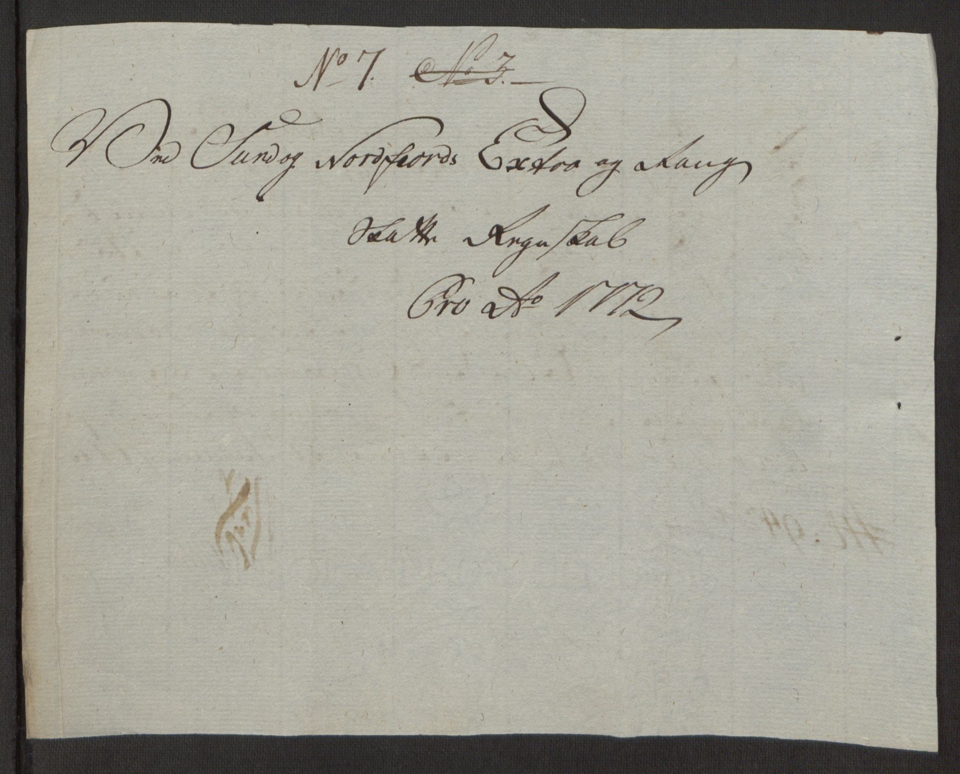 Rentekammeret inntil 1814, Reviderte regnskaper, Fogderegnskap, AV/RA-EA-4092/R53/L3551: Ekstraskatten Sunn- og Nordfjord, 1772, p. 42