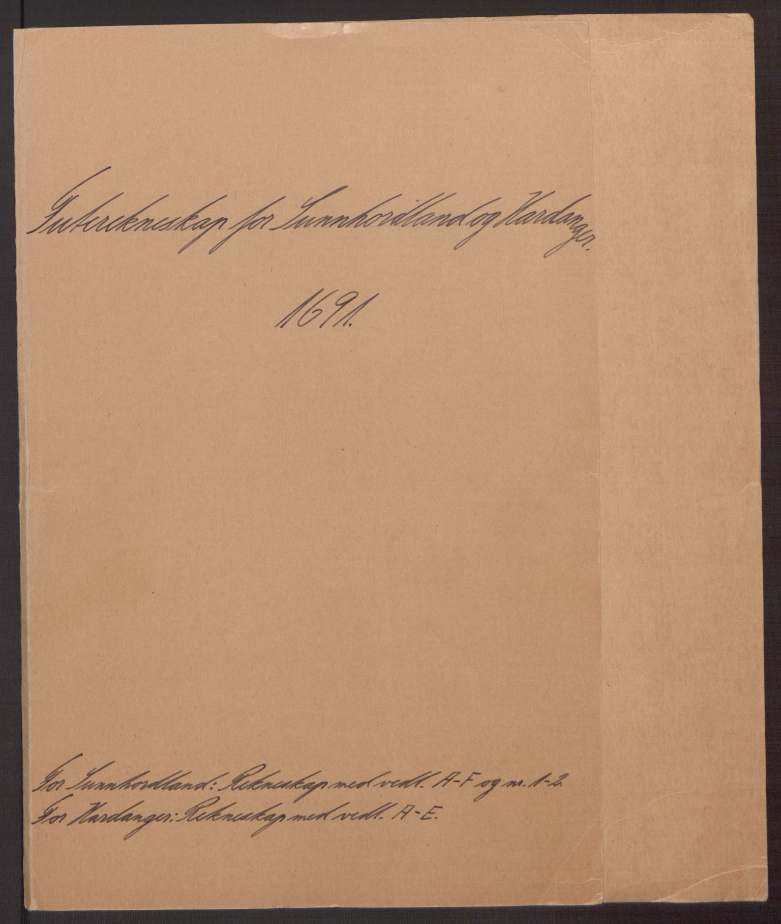 Rentekammeret inntil 1814, Reviderte regnskaper, Fogderegnskap, RA/EA-4092/R48/L2973: Fogderegnskap Sunnhordland og Hardanger, 1691-1692, p. 2