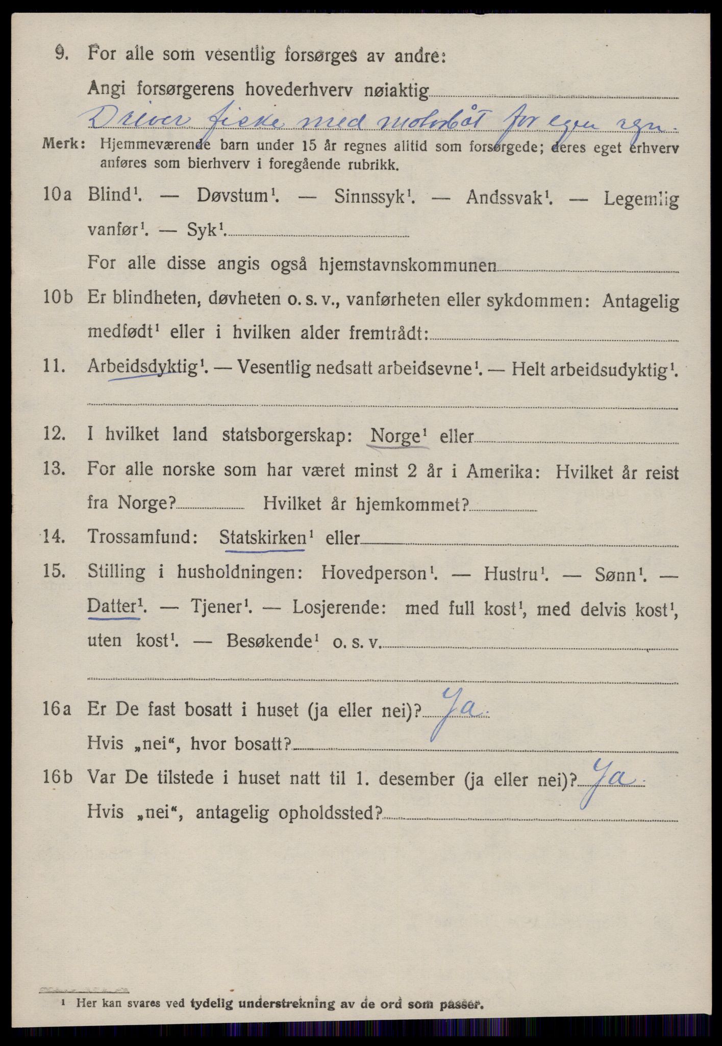 SAT, 1920 census for Borgund, 1920, p. 13269