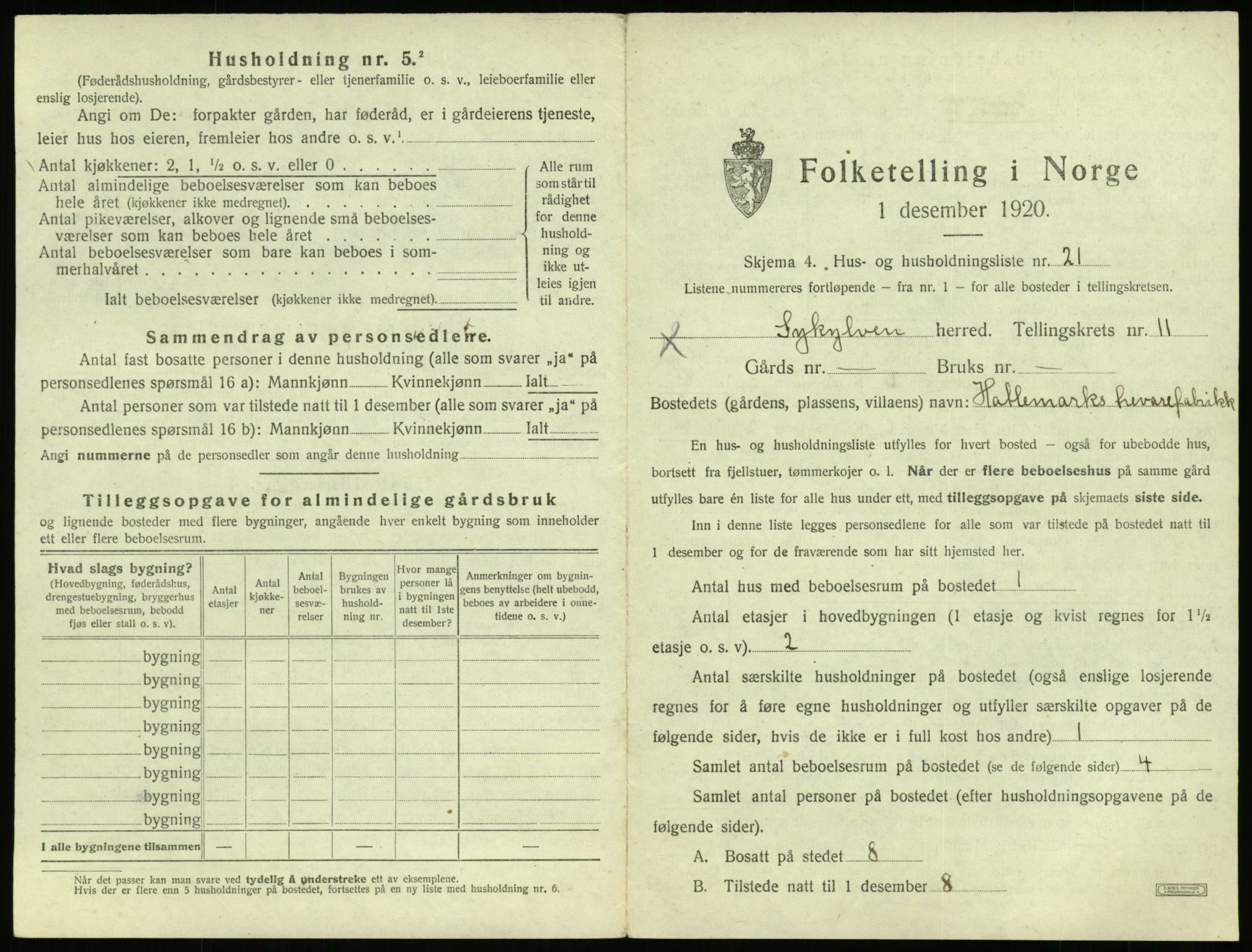 SAT, 1920 census for Sykkylven, 1920, p. 825