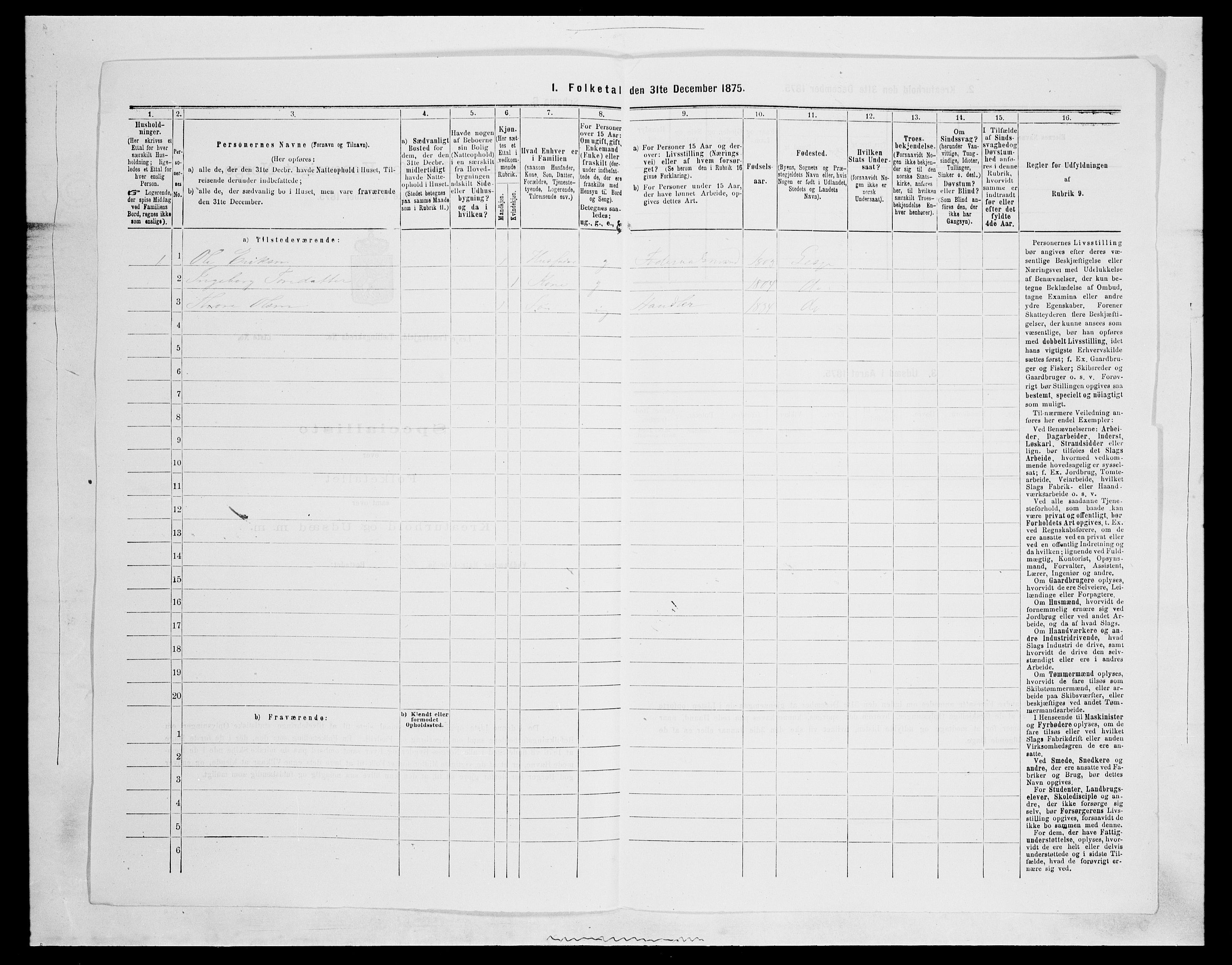 SAH, 1875 census for 0512P Lesja, 1875, p. 445