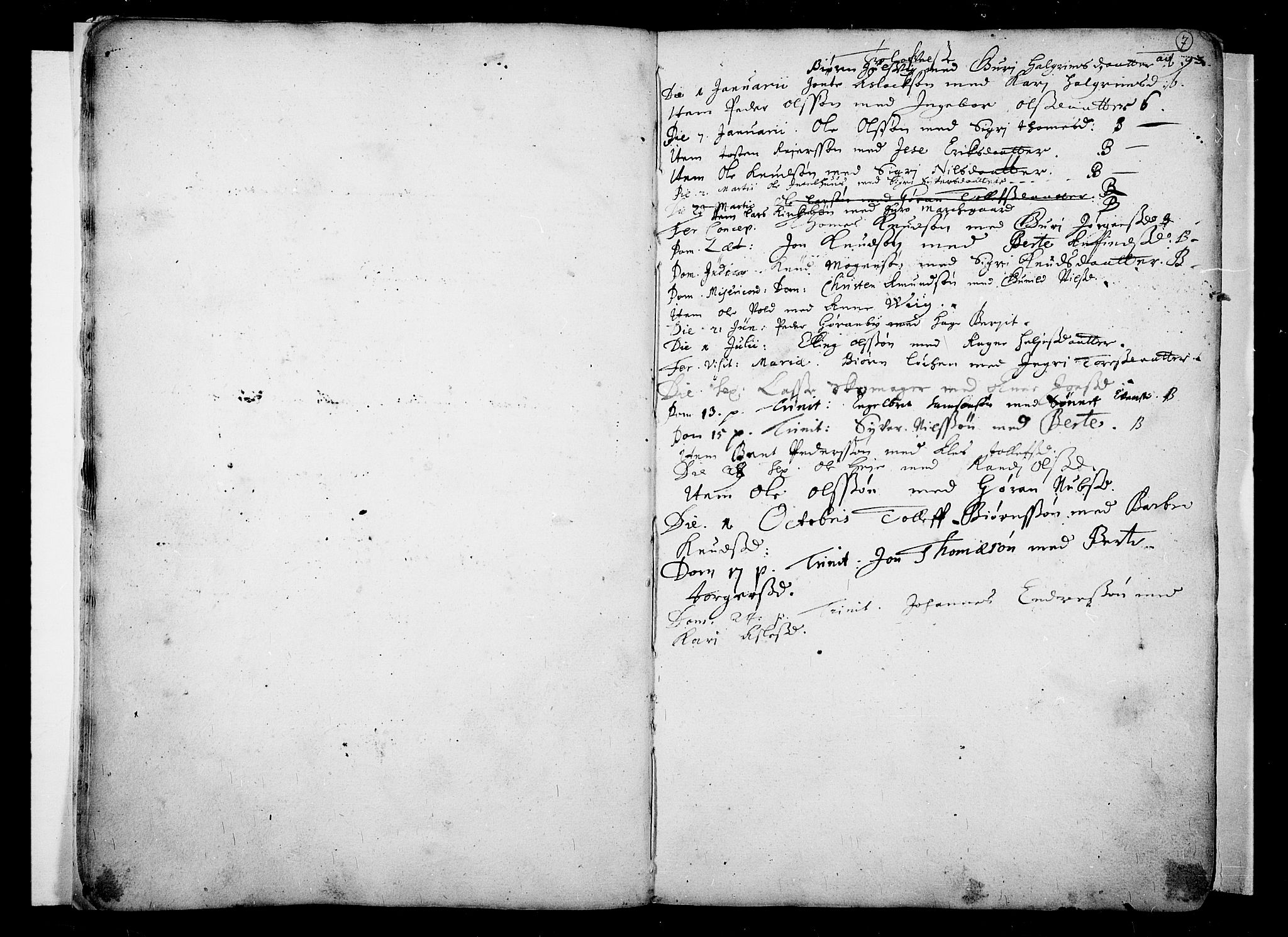 Nes kirkebøker, SAKO/A-236/F/Fa/L0001: Parish register (official) no. 1, 1693-1706, p. 7