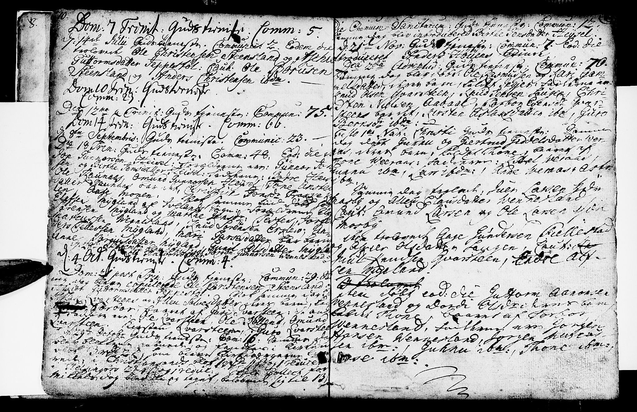 Vennesla sokneprestkontor, SAK/1111-0045/Fa/Fab/L0001: Parish register (official) no. A 1, 1741-1794, p. 10-11