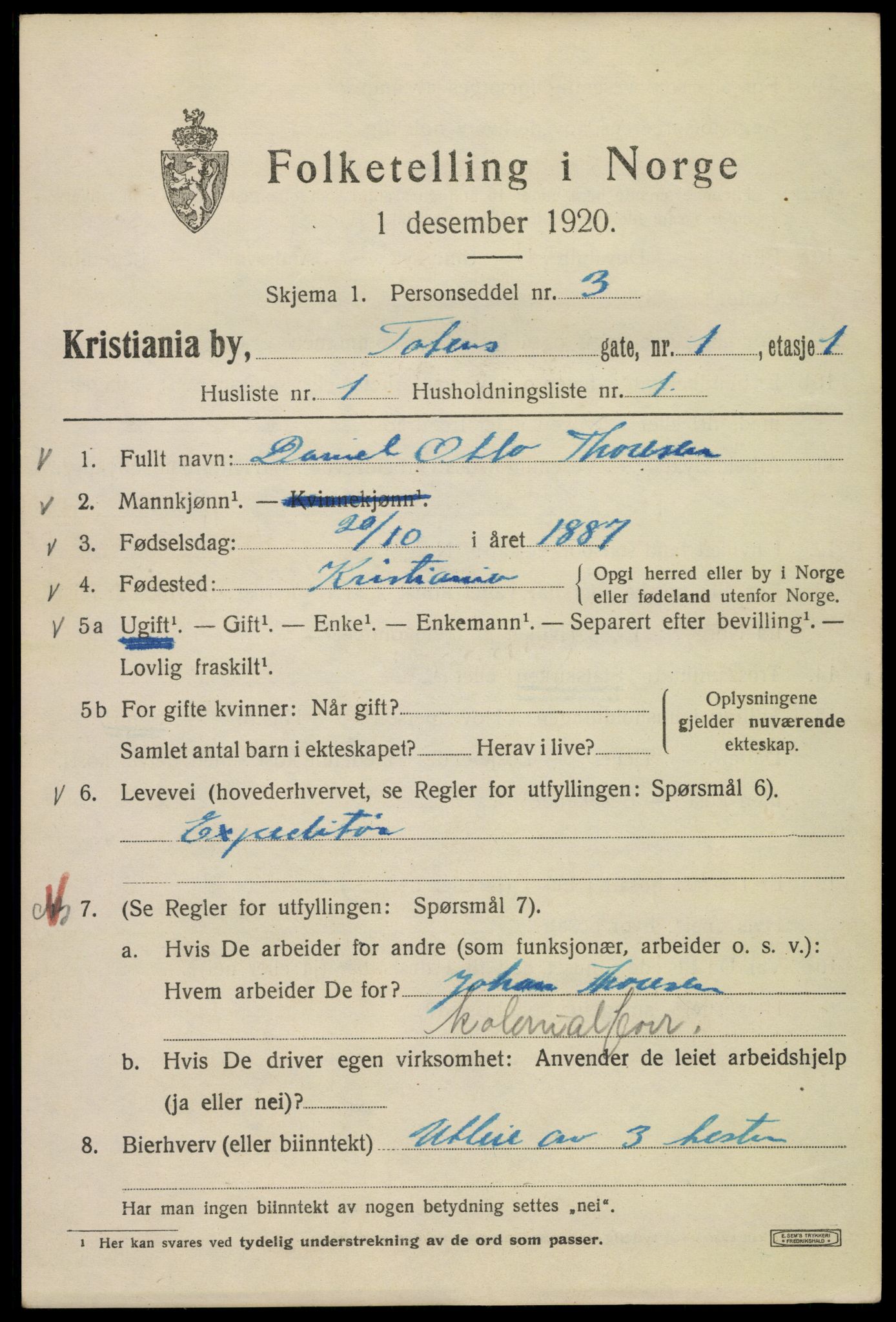 SAO, 1920 census for Kristiania, 1920, p. 596021