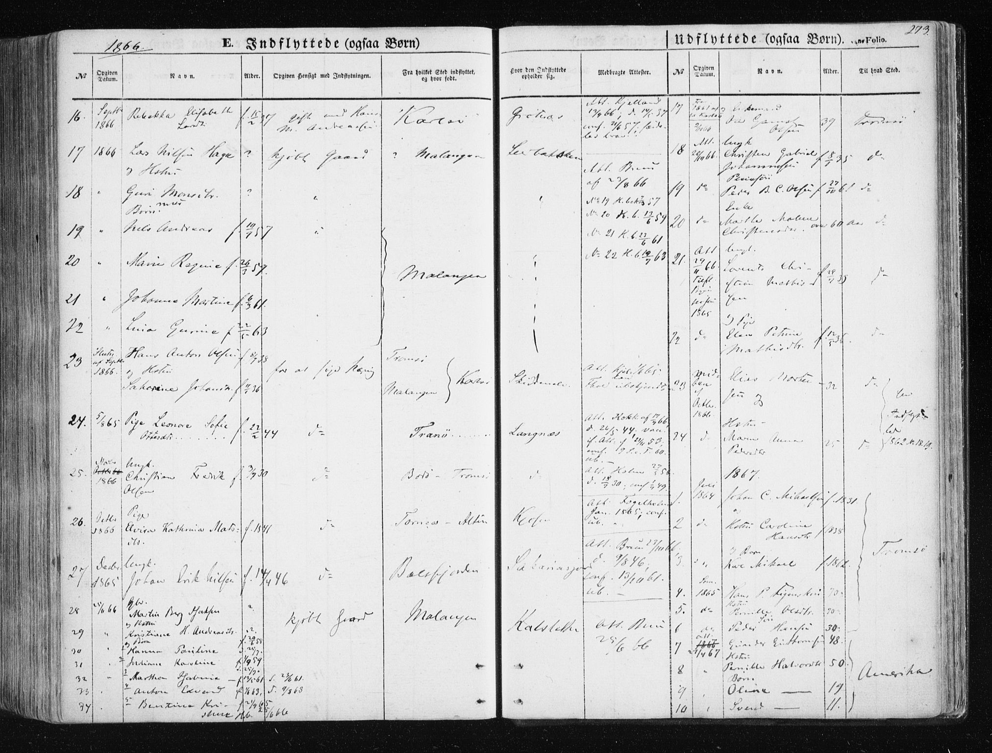 Tromsøysund sokneprestkontor, AV/SATØ-S-1304/G/Ga/L0001kirke: Parish register (official) no. 1, 1856-1867, p. 273