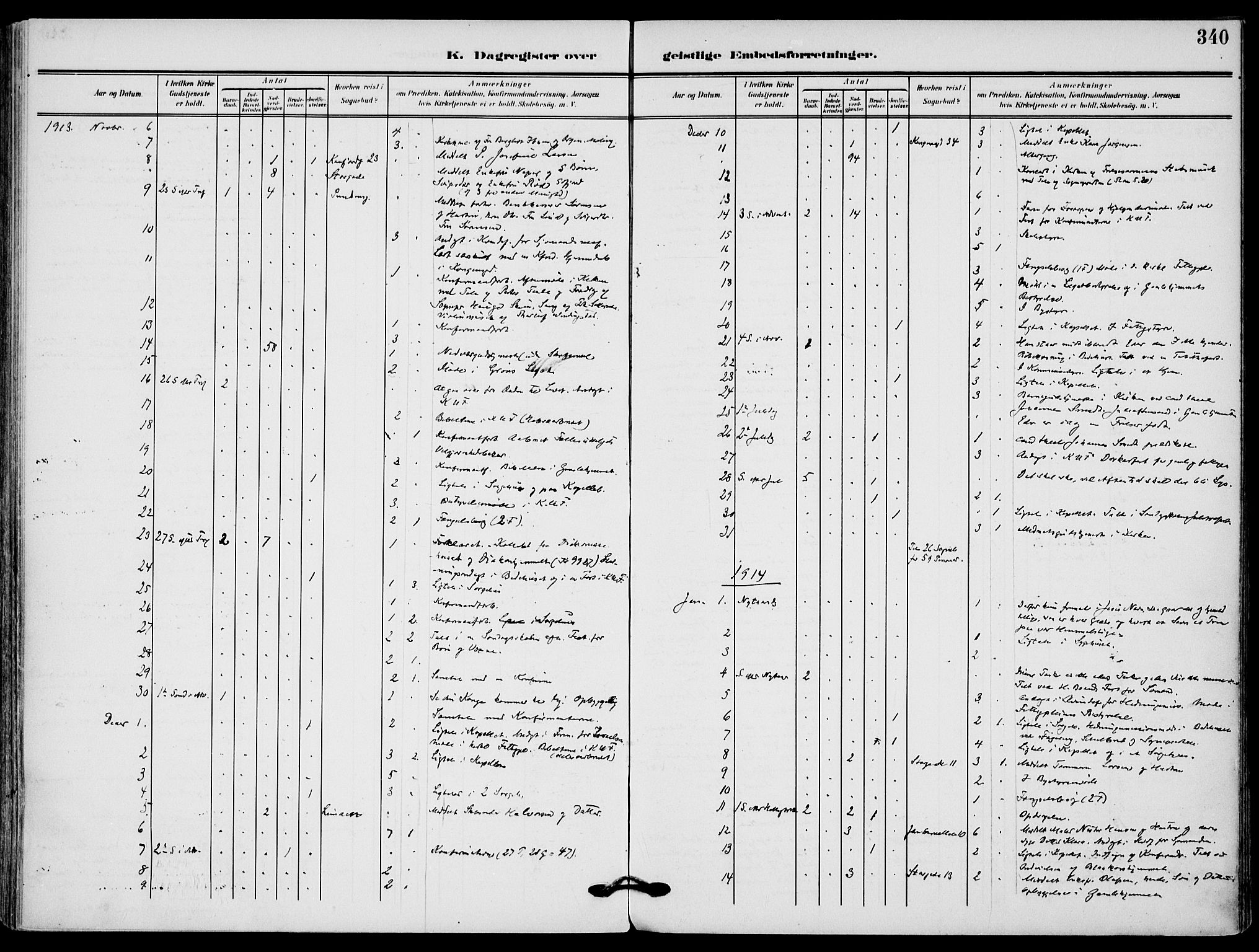 Sandefjord kirkebøker, AV/SAKO-A-315/F/Fa/L0005: Parish register (official) no. 5, 1906-1915, p. 340