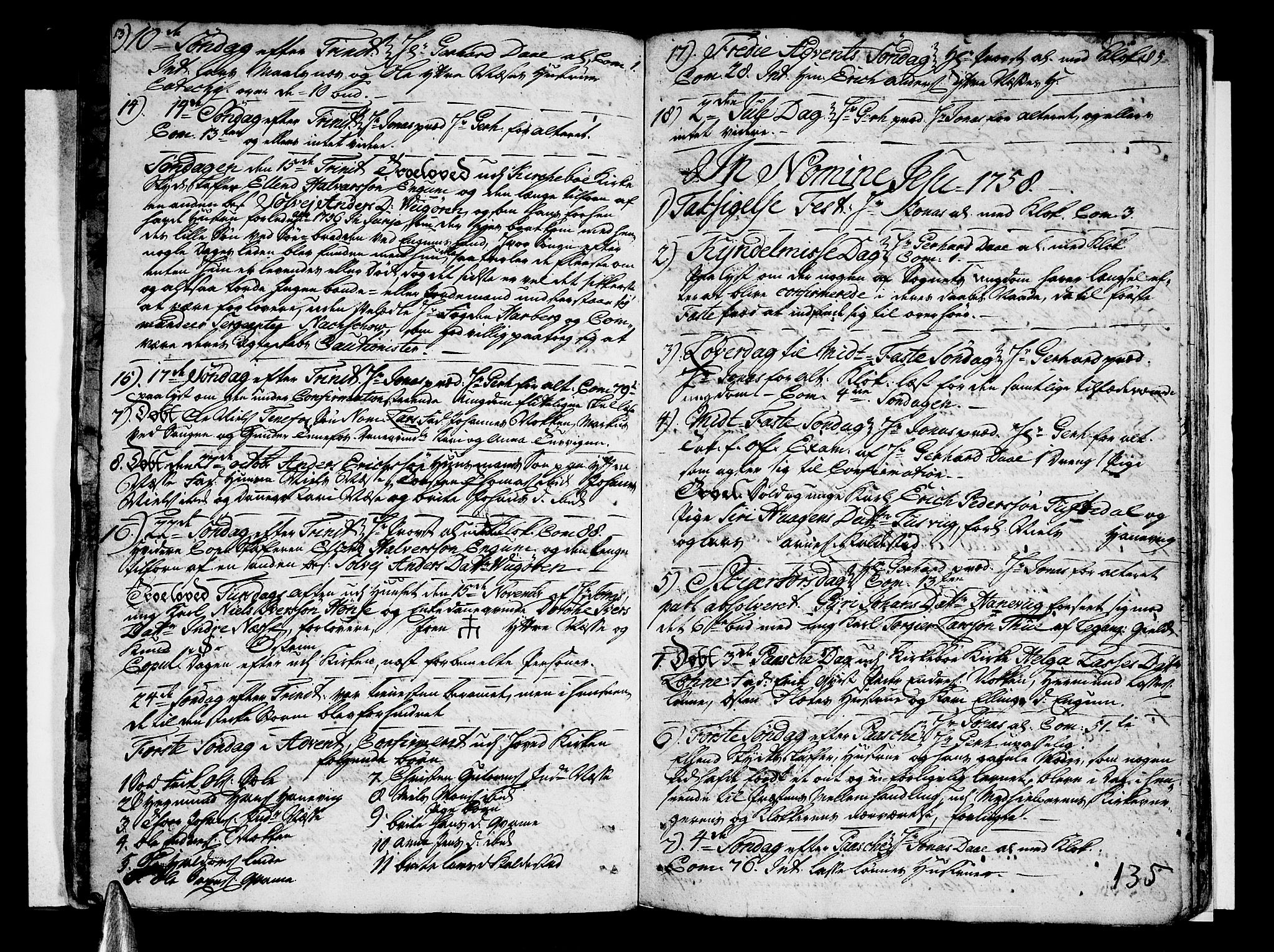Vik sokneprestembete, SAB/A-81501: Parish register (official) no. A 3 /4, 1755-1771, p. 135