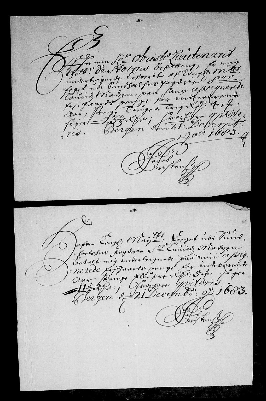 Rentekammeret inntil 1814, Reviderte regnskaper, Stiftamtstueregnskaper, Bergen stiftamt, RA/EA-6043/R/Rc/L0067: Bergen stiftamt, 1672-1685