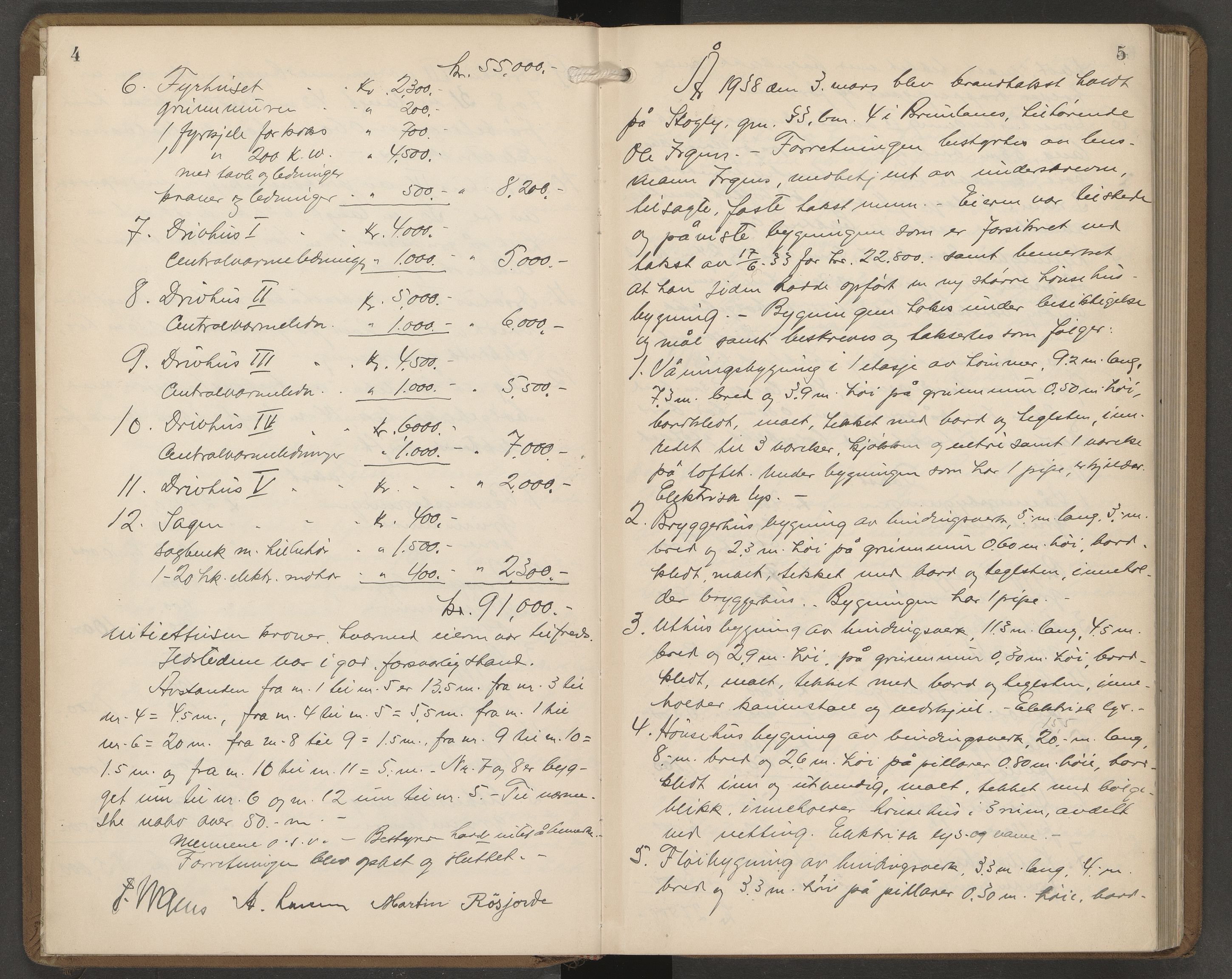 Brunlanes lensmannskontor, AV/SAKO-A-535/Y/Yb/Yba/L0006: Branntakstprotokoll, 1938-1945