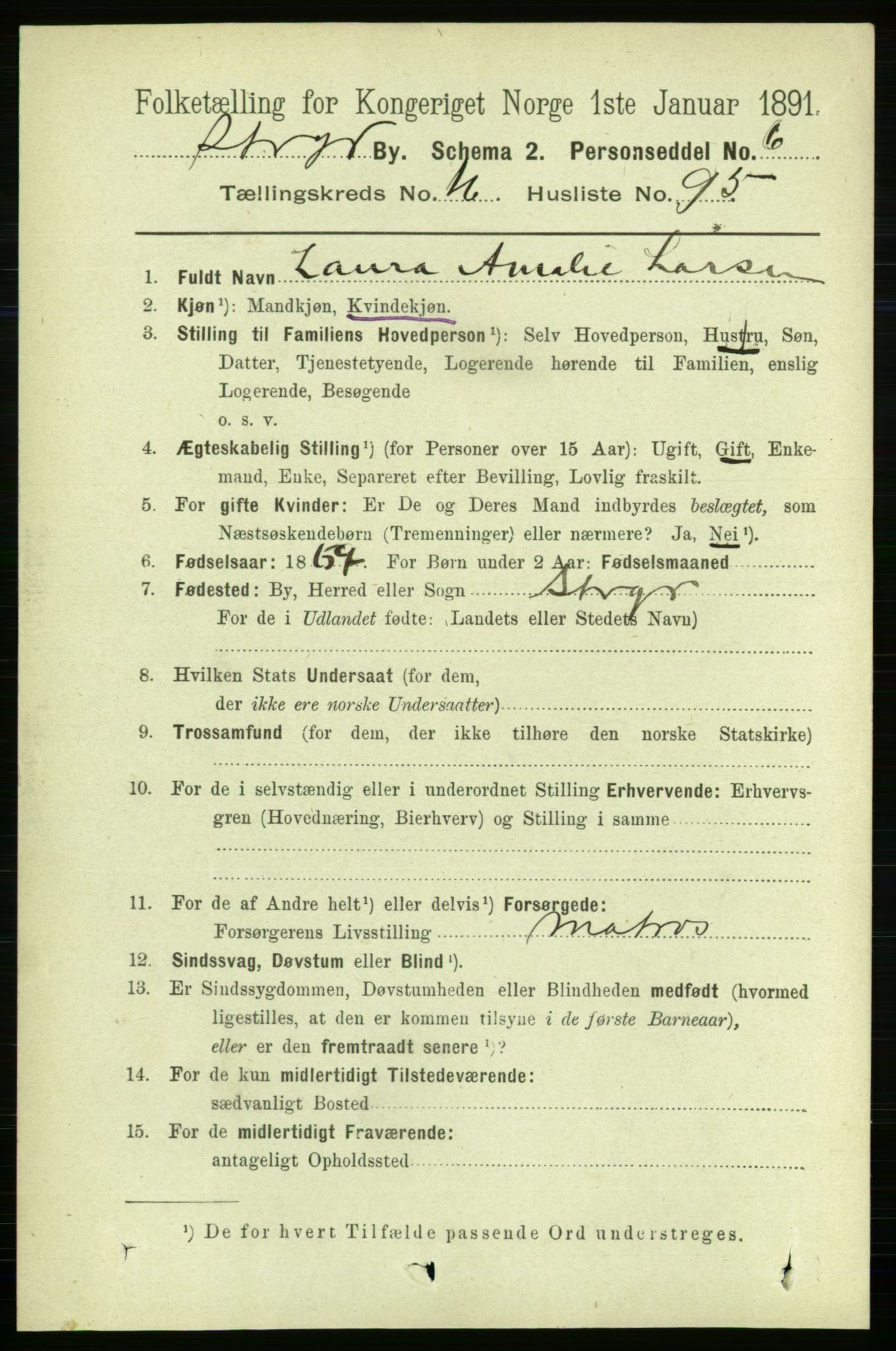 RA, 1891 census for 1103 Stavanger, 1891, p. 19812