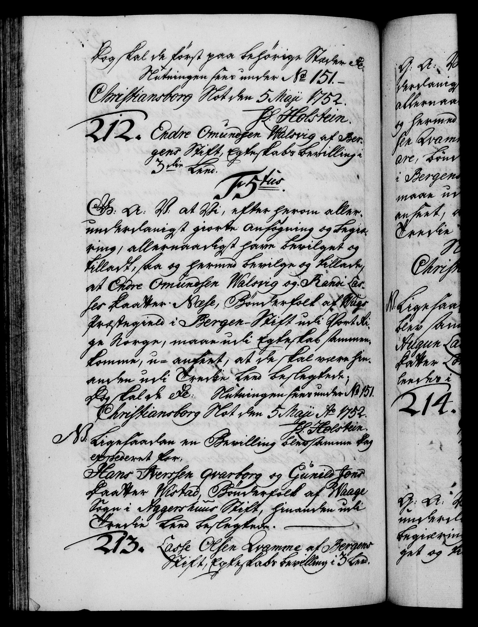 Danske Kanselli 1572-1799, AV/RA-EA-3023/F/Fc/Fca/Fcaa/L0037: Norske registre, 1751-1752, p. 597b