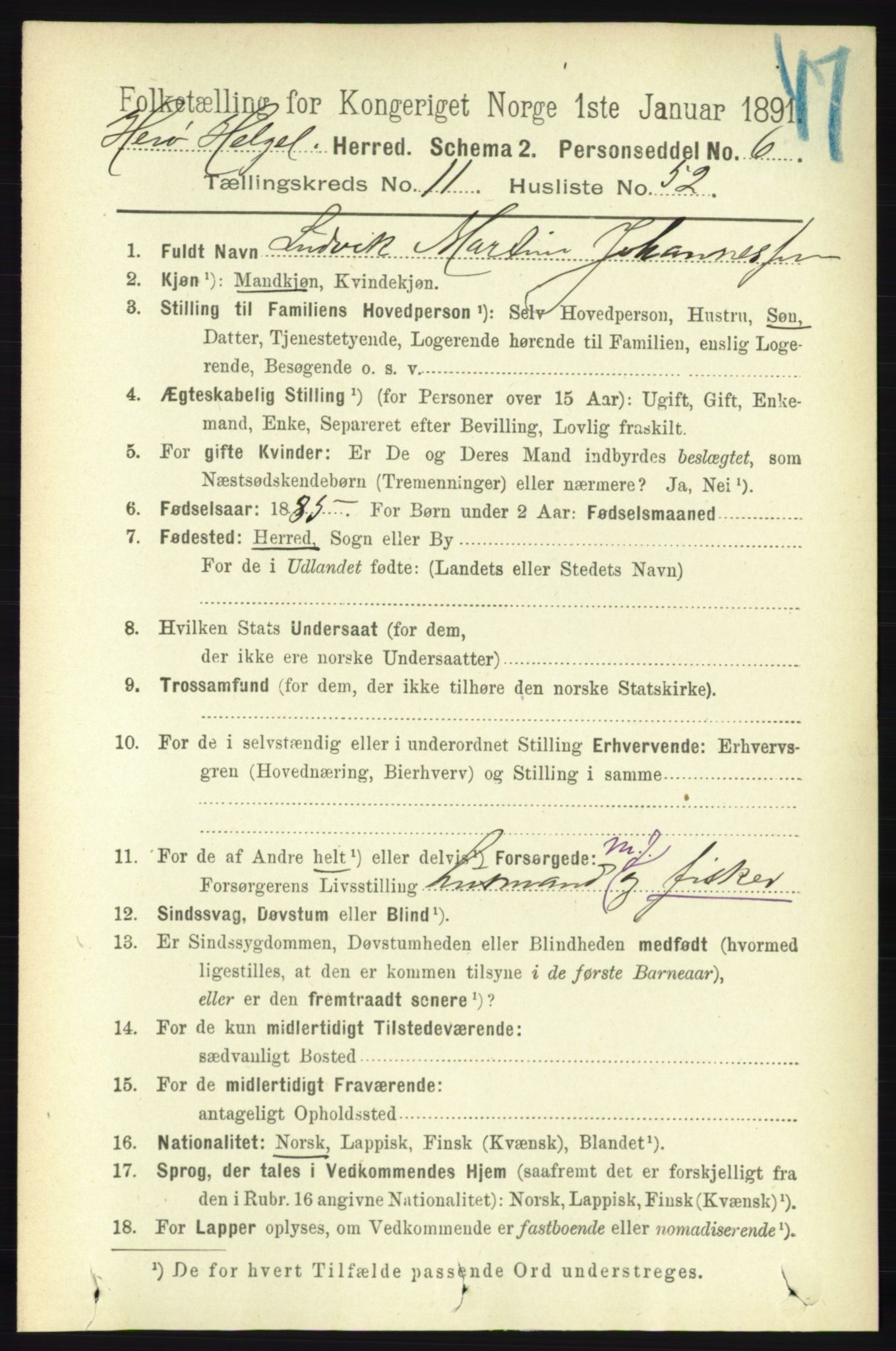 RA, 1891 census for 1818 Herøy, 1891, p. 4704