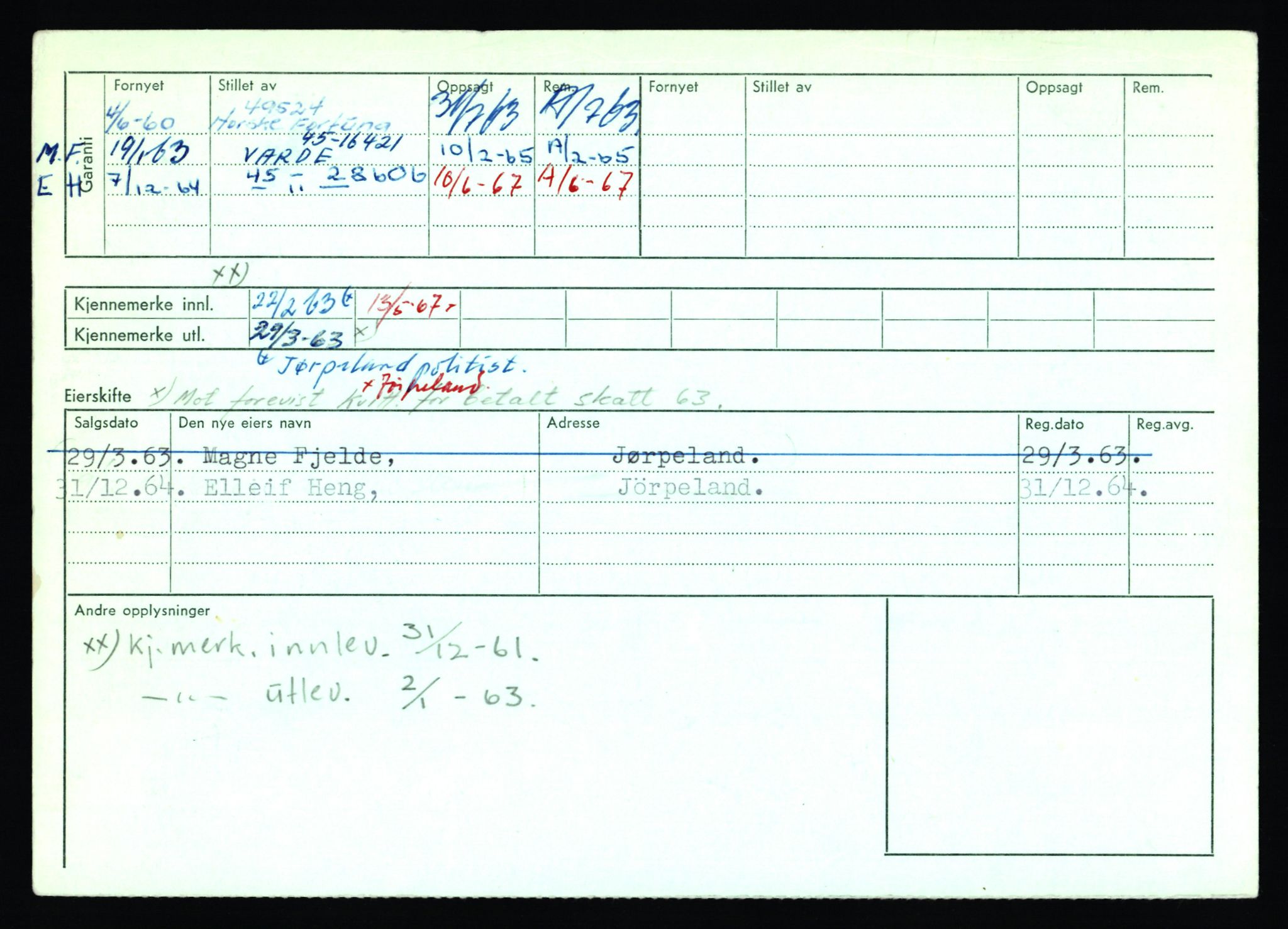 Stavanger trafikkstasjon, AV/SAST-A-101942/0/F/L0065: L-65400 - L-67649, 1930-1971, p. 1068