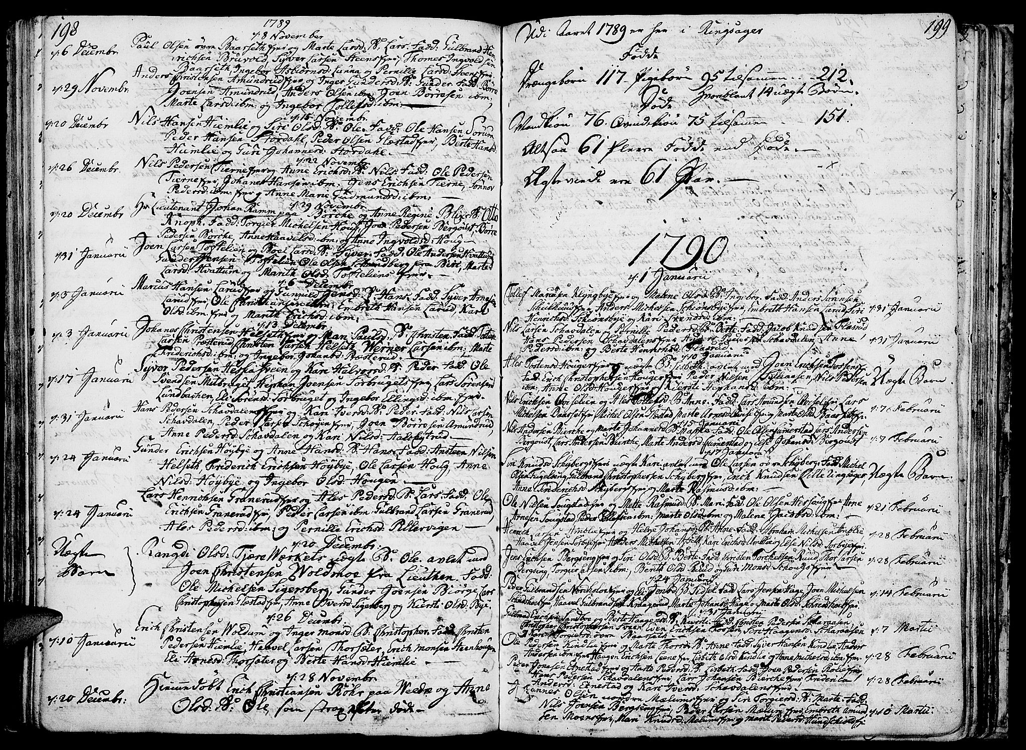 Ringsaker prestekontor, SAH/PREST-014/K/Ka/L0003: Parish register (official) no. 3, 1775-1798, p. 198-199