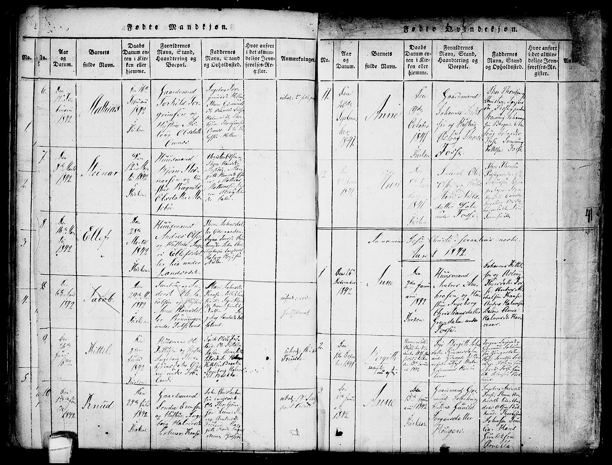 Hjartdal kirkebøker, SAKO/A-270/F/Fb/L0001: Parish register (official) no. II 1, 1815-1843, p. 72