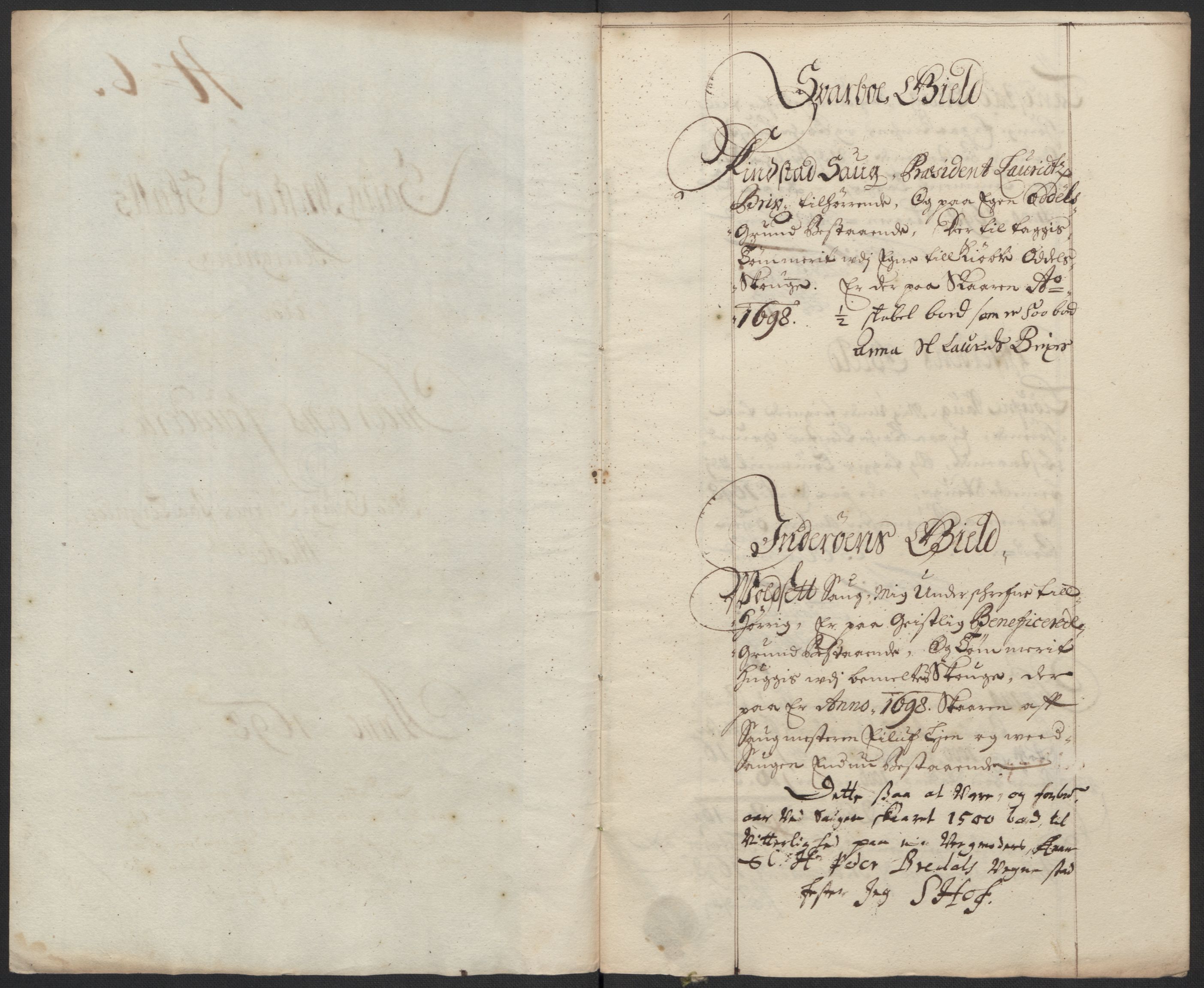Rentekammeret inntil 1814, Reviderte regnskaper, Fogderegnskap, RA/EA-4092/R63/L4310: Fogderegnskap Inderøy, 1698-1699, p. 142