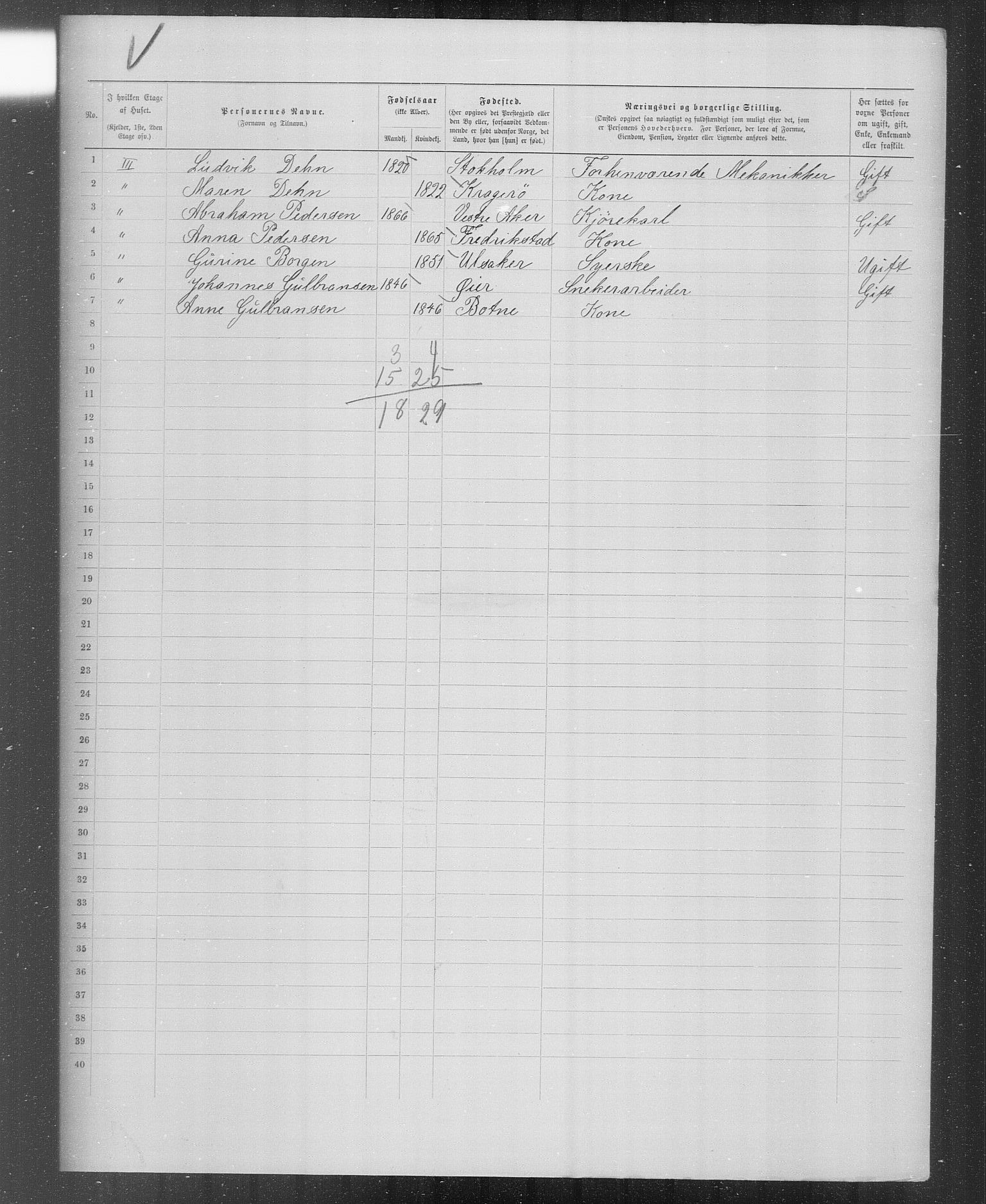 OBA, Municipal Census 1899 for Kristiania, 1899, p. 4099