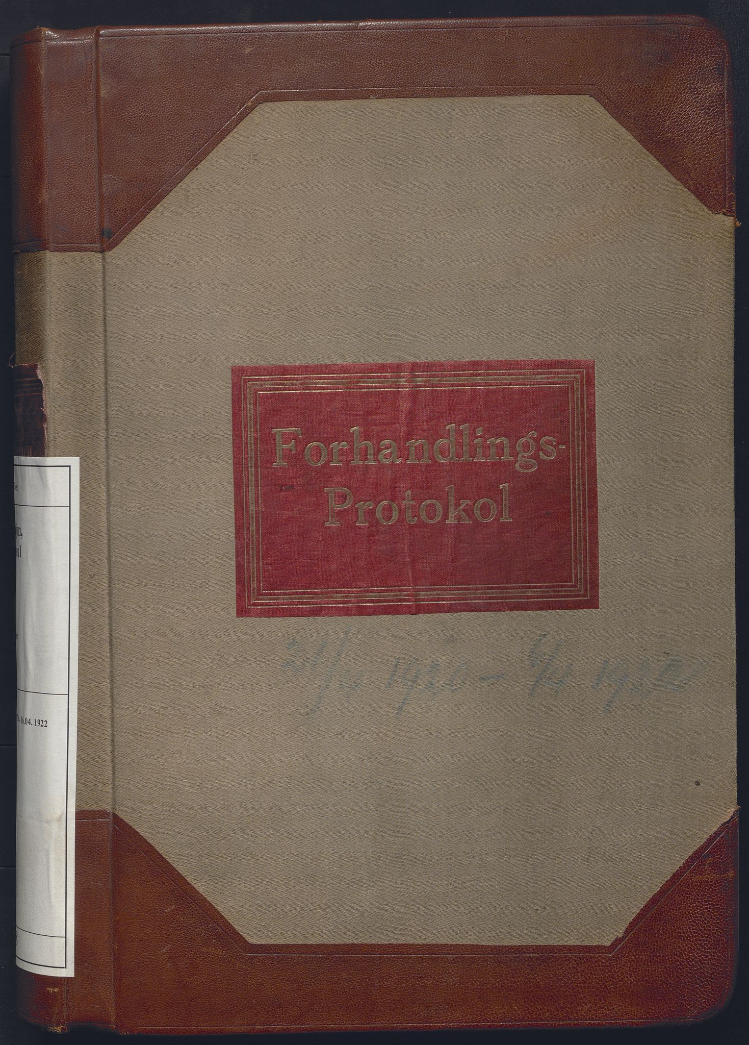 Norges statsbaner, Administrasjons- økonomi- og personalavdelingen, AV/RA-S-3412/A/Aa/L0018: Forhandlingsprotokoll, 1920-1922