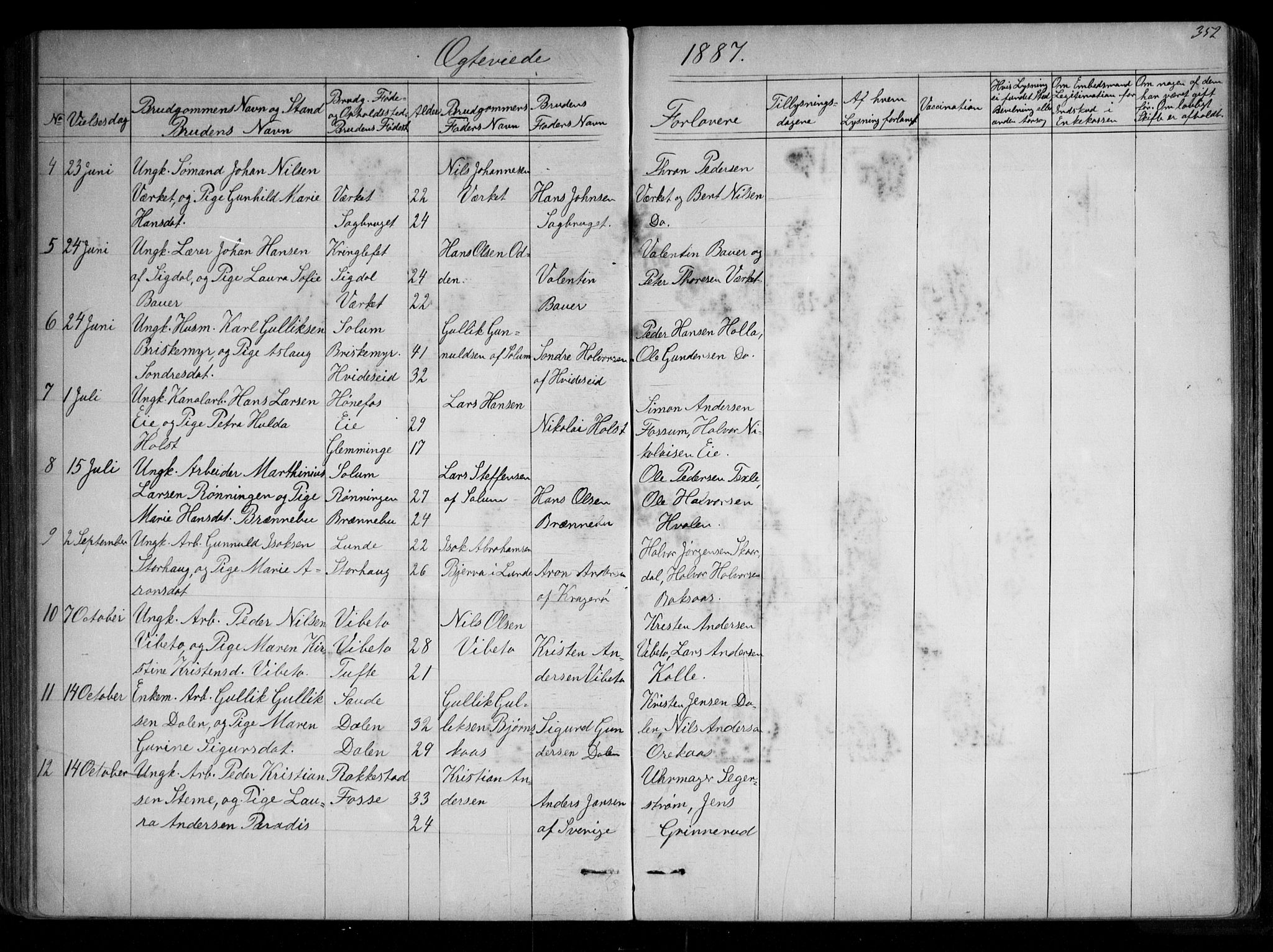 Holla kirkebøker, SAKO/A-272/G/Ga/L0004: Parish register (copy) no. I 4, 1867-1890, p. 352