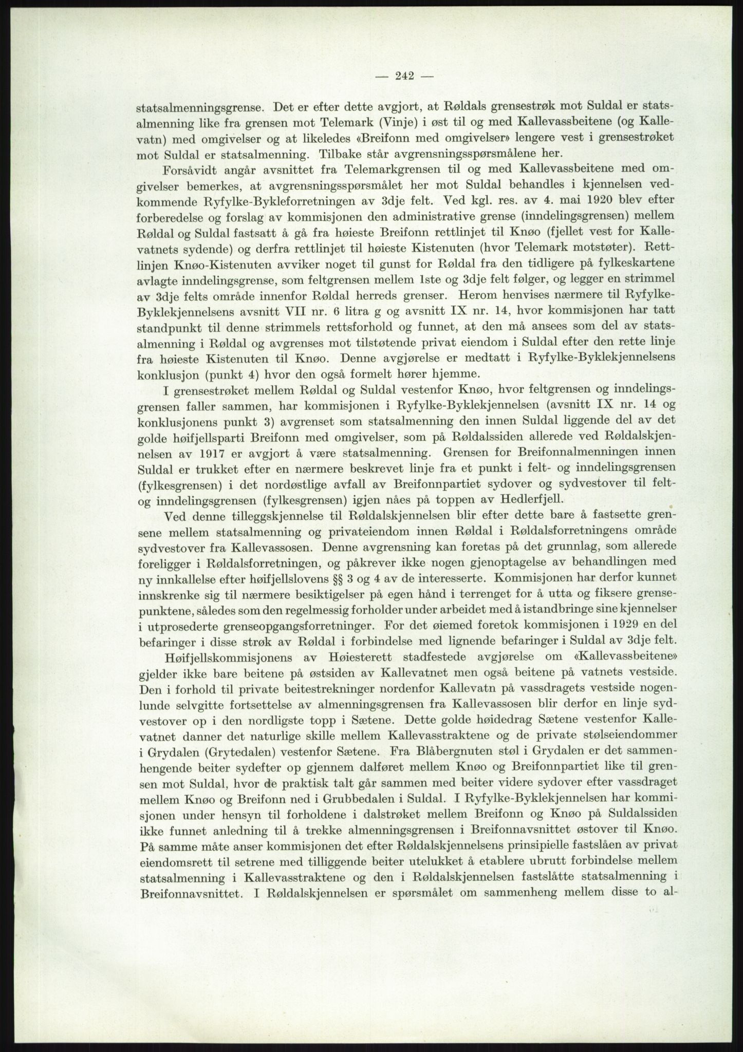 Høyfjellskommisjonen, AV/RA-S-1546/X/Xa/L0001: Nr. 1-33, 1909-1953, p. 1577