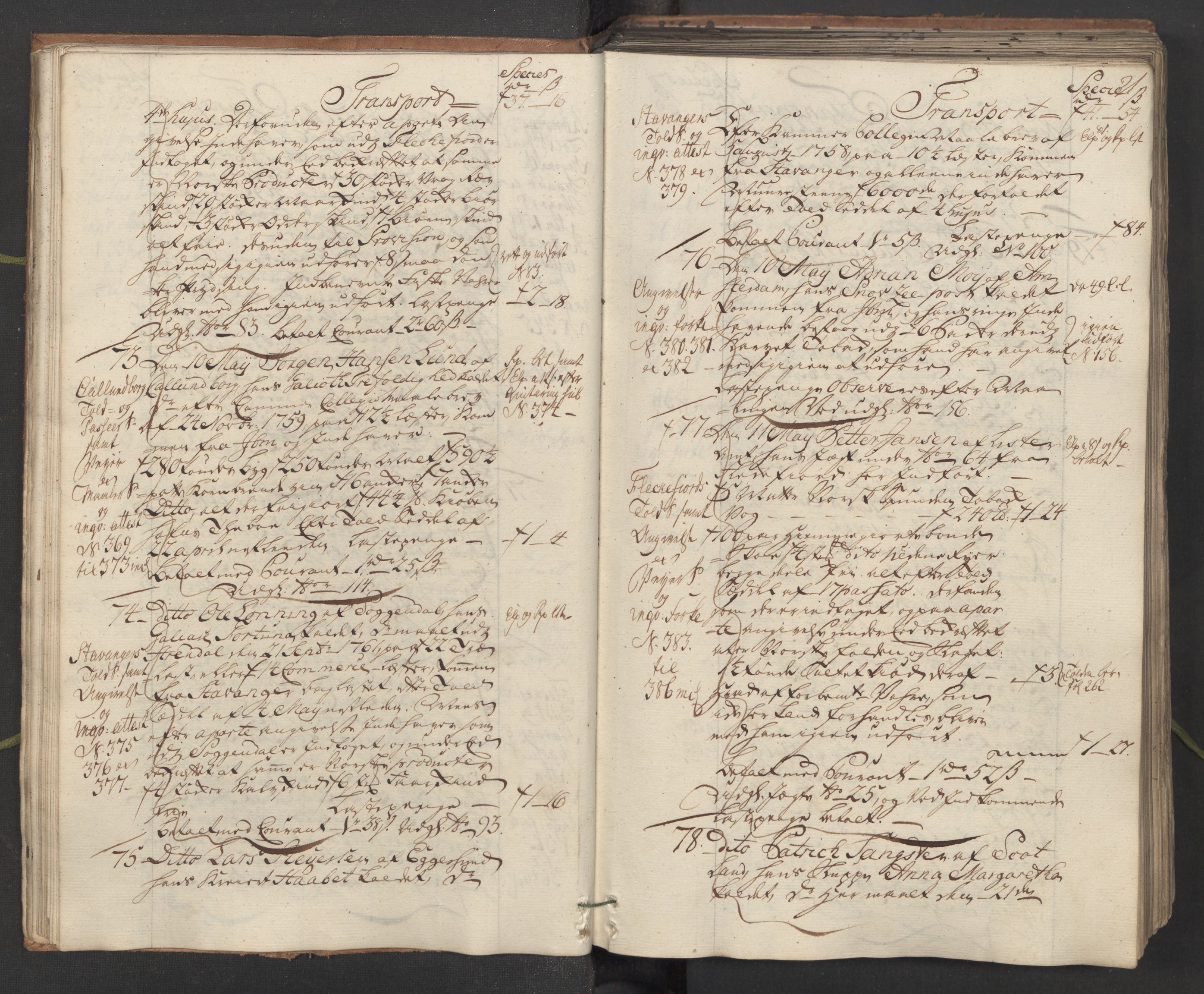 Generaltollkammeret, tollregnskaper, AV/RA-EA-5490/R26/L0101/0001: Tollregnskaper Bergen A / Inngående hovedtollbok, 1762, p. 20b-21a