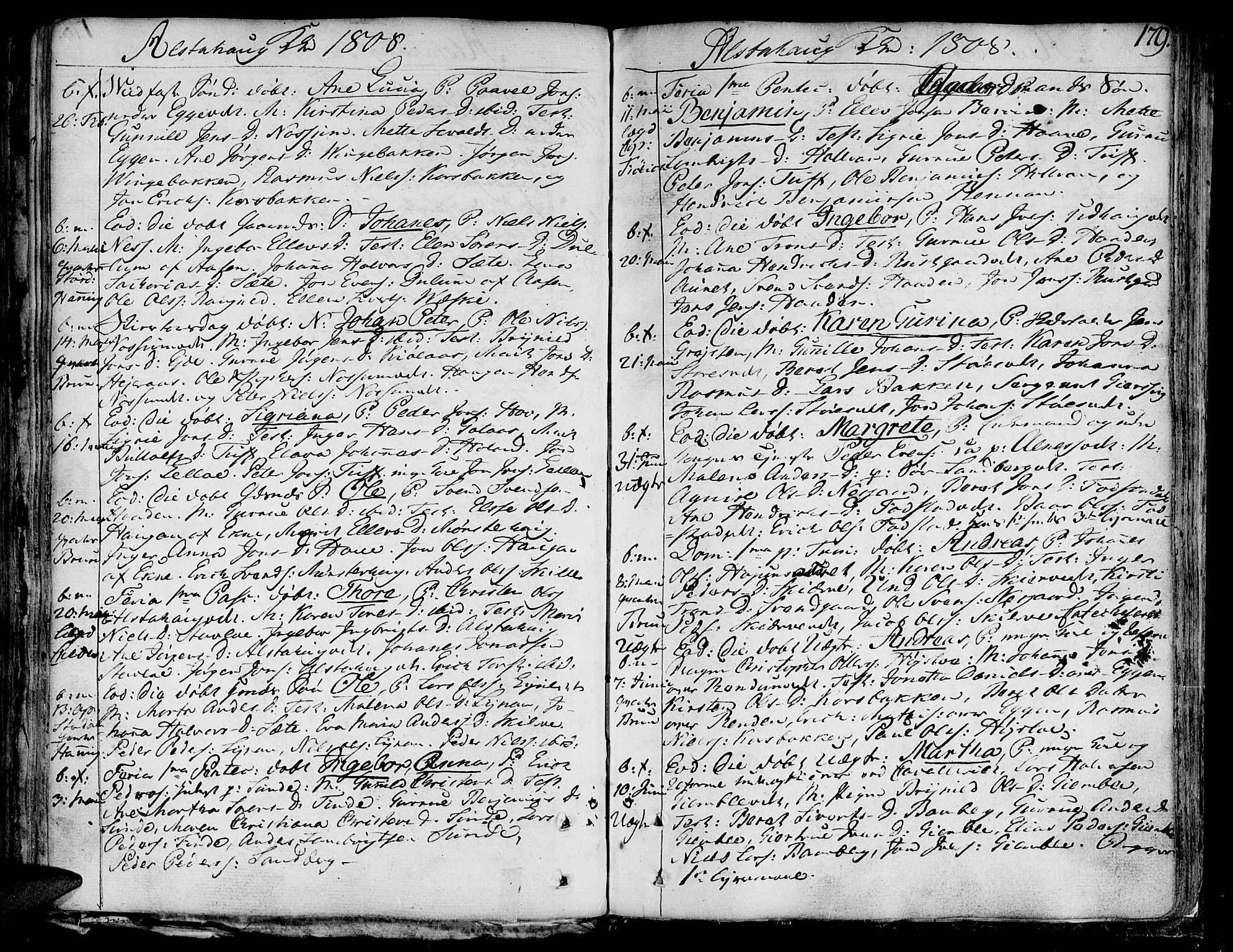 Ministerialprotokoller, klokkerbøker og fødselsregistre - Nord-Trøndelag, SAT/A-1458/717/L0142: Parish register (official) no. 717A02 /1, 1783-1809, p. 179