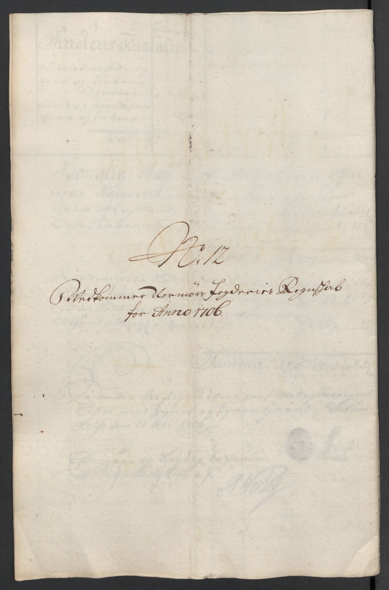 Rentekammeret inntil 1814, Reviderte regnskaper, Fogderegnskap, AV/RA-EA-4092/R56/L3742: Fogderegnskap Nordmøre, 1706-1707, p. 132