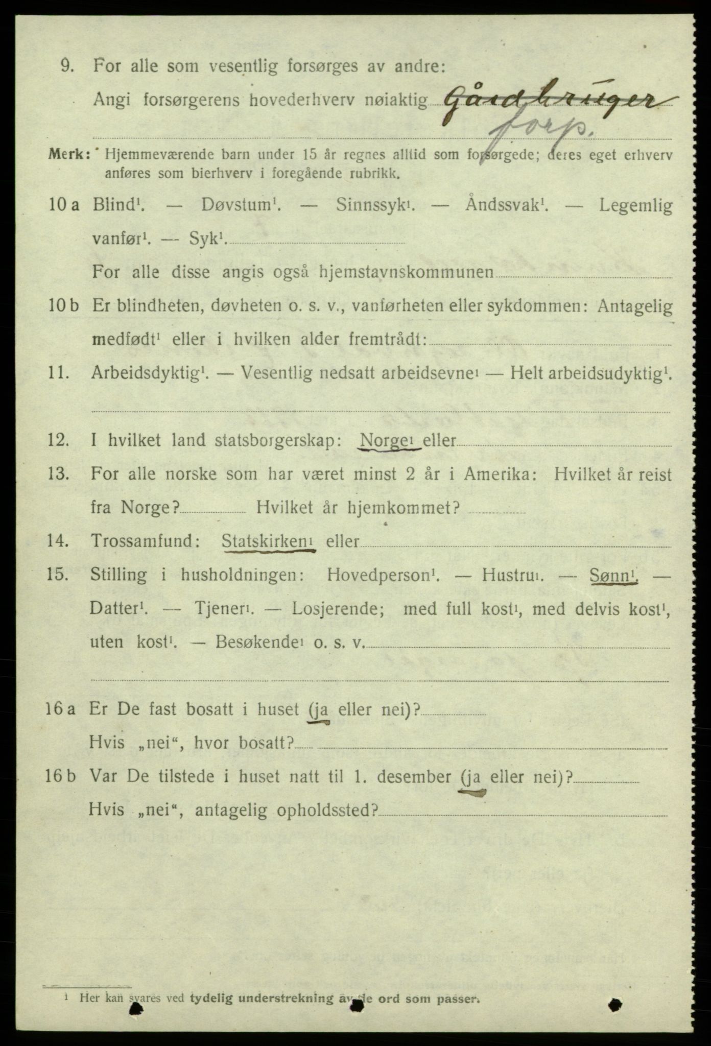 SAB, 1920 census for Kvinnherad, 1920, p. 6231