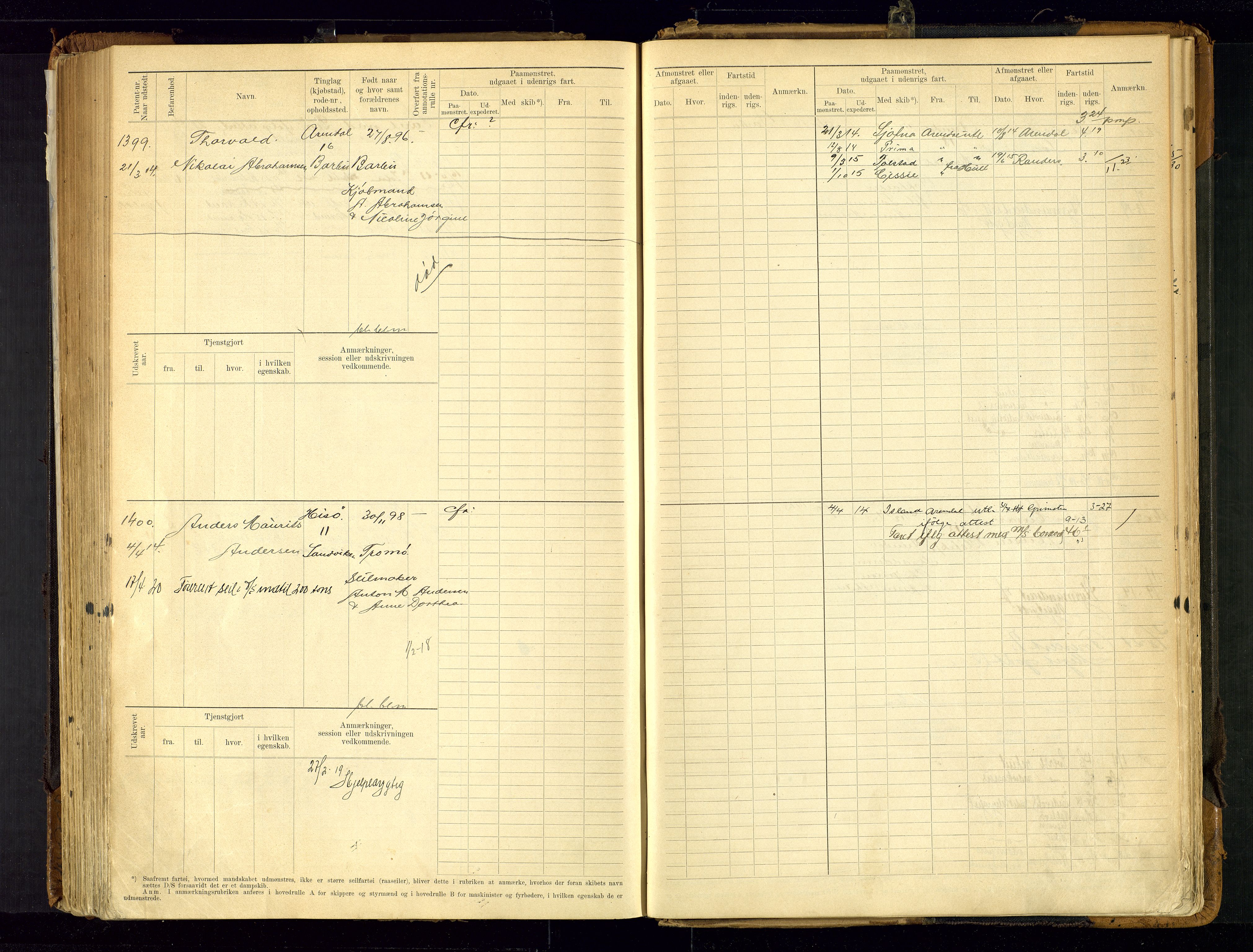 Arendal mønstringskrets, SAK/2031-0012/F/Fb/L0021: Hovedrulle A nr 969-1465, S-19, 1910-1914, p. 220