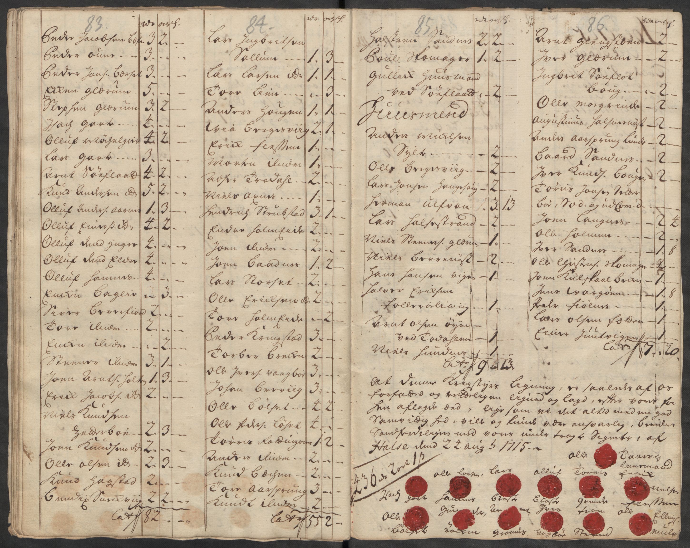 Rentekammeret inntil 1814, Reviderte regnskaper, Fogderegnskap, AV/RA-EA-4092/R56/L3748: Fogderegnskap Nordmøre, 1714-1715, p. 451