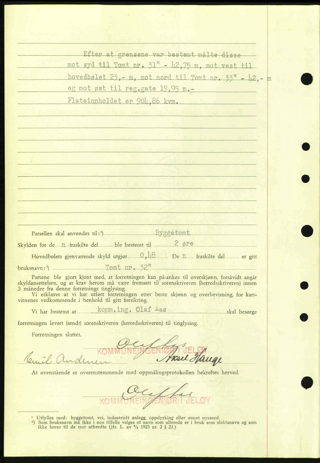 Moss sorenskriveri, AV/SAO-A-10168: Mortgage book no. A9, 1941-1942, Diary no: : 2342/1941