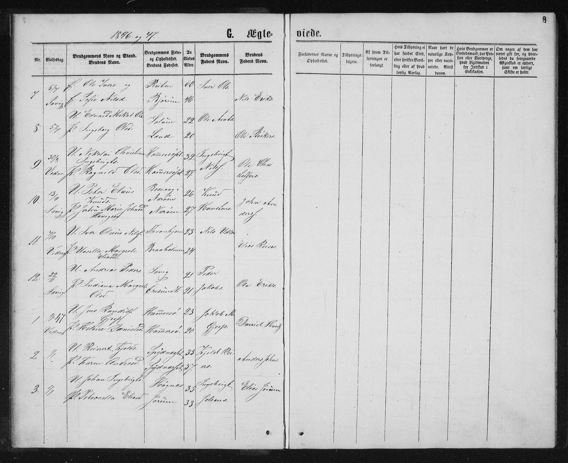 Ministerialprotokoller, klokkerbøker og fødselsregistre - Nord-Trøndelag, AV/SAT-A-1458/768/L0568: Parish register (official) no. 768A03, 1836-1865, p. 8