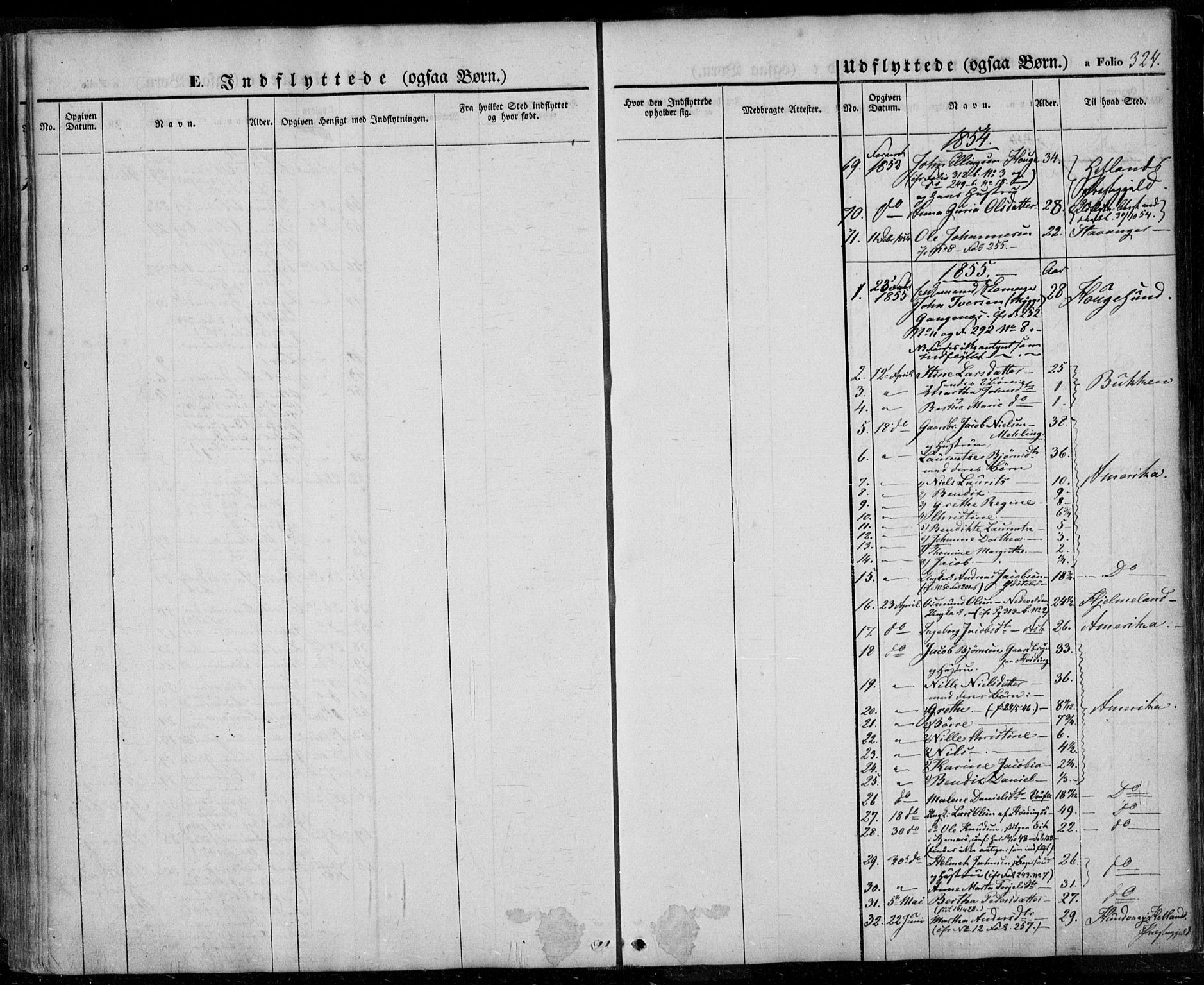 Rennesøy sokneprestkontor, SAST/A -101827/H/Ha/Haa/L0005: Parish register (official) no. A 5, 1838-1859, p. 324