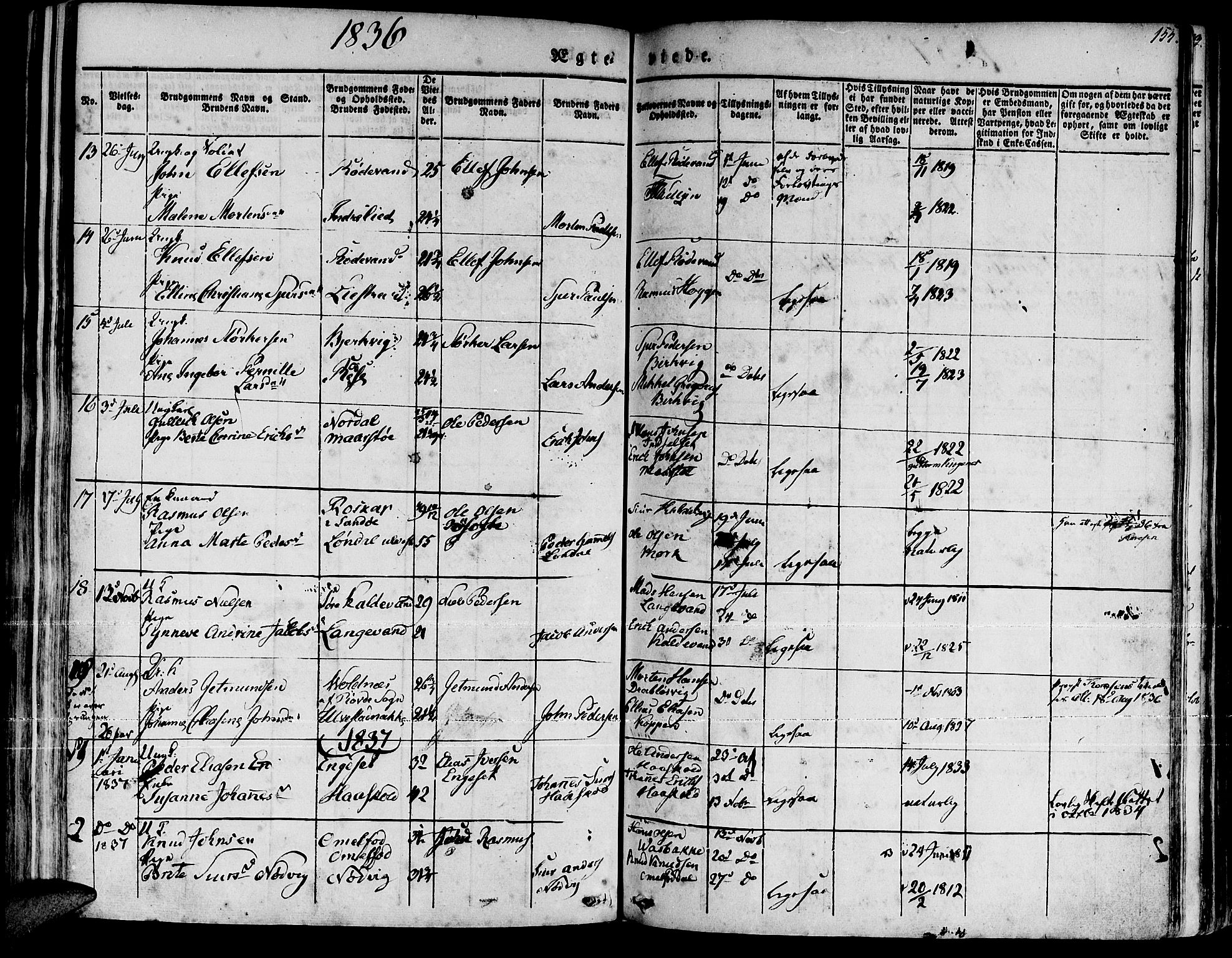 Ministerialprotokoller, klokkerbøker og fødselsregistre - Møre og Romsdal, AV/SAT-A-1454/511/L0139: Parish register (official) no. 511A06, 1831-1850, p. 155