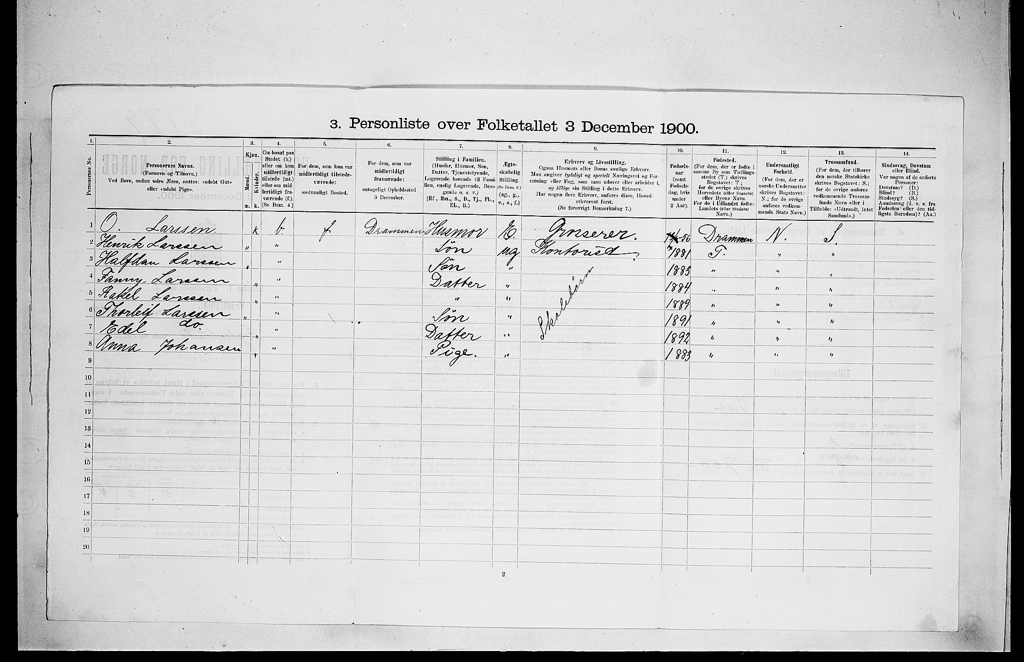 SAO, 1900 census for Kristiania, 1900, p. 26544