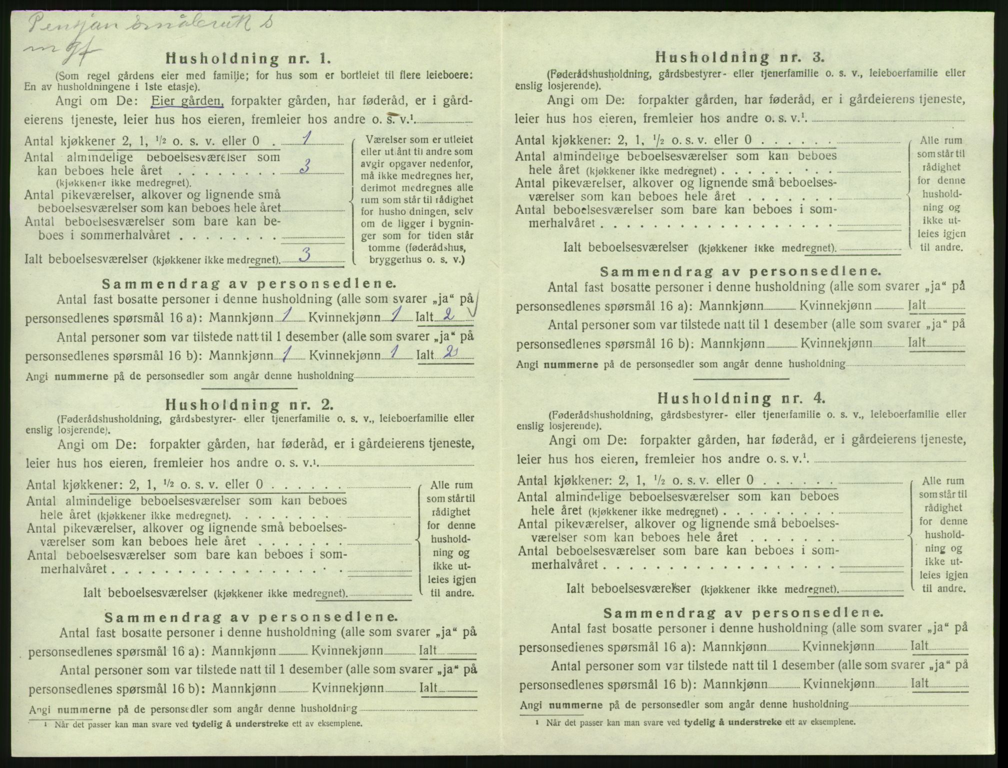 SAK, 1920 census for Froland, 1920, p. 318