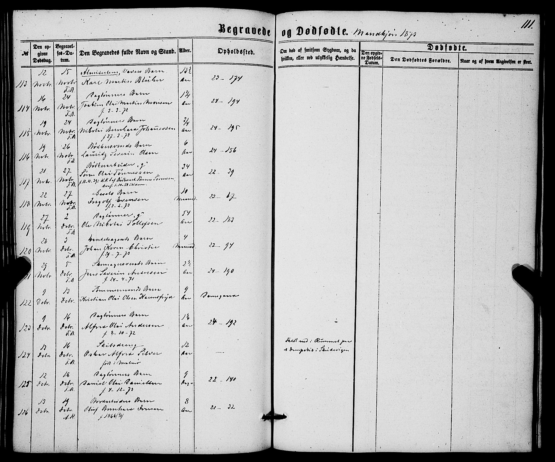 Korskirken sokneprestembete, AV/SAB-A-76101/H/Haa/L0045: Parish register (official) no. E 3, 1863-1875, p. 111