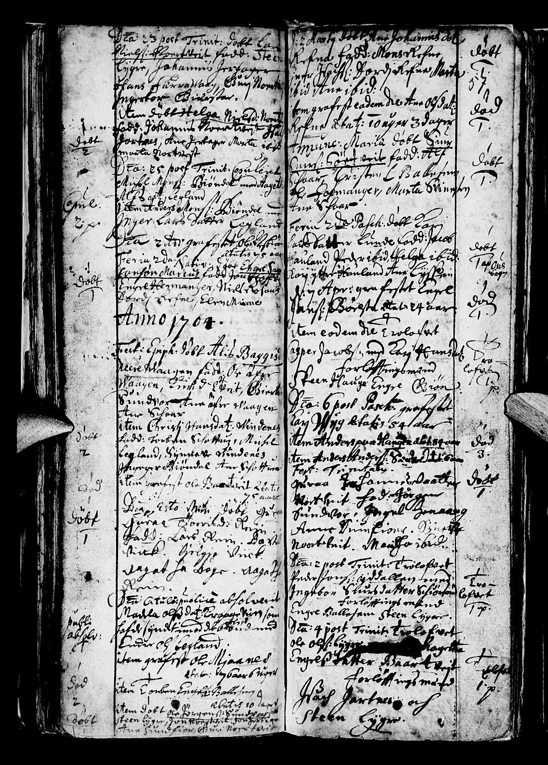 Os sokneprestembete, SAB/A-99929: Parish register (official) no. A 5, 1669-1760, p. 57