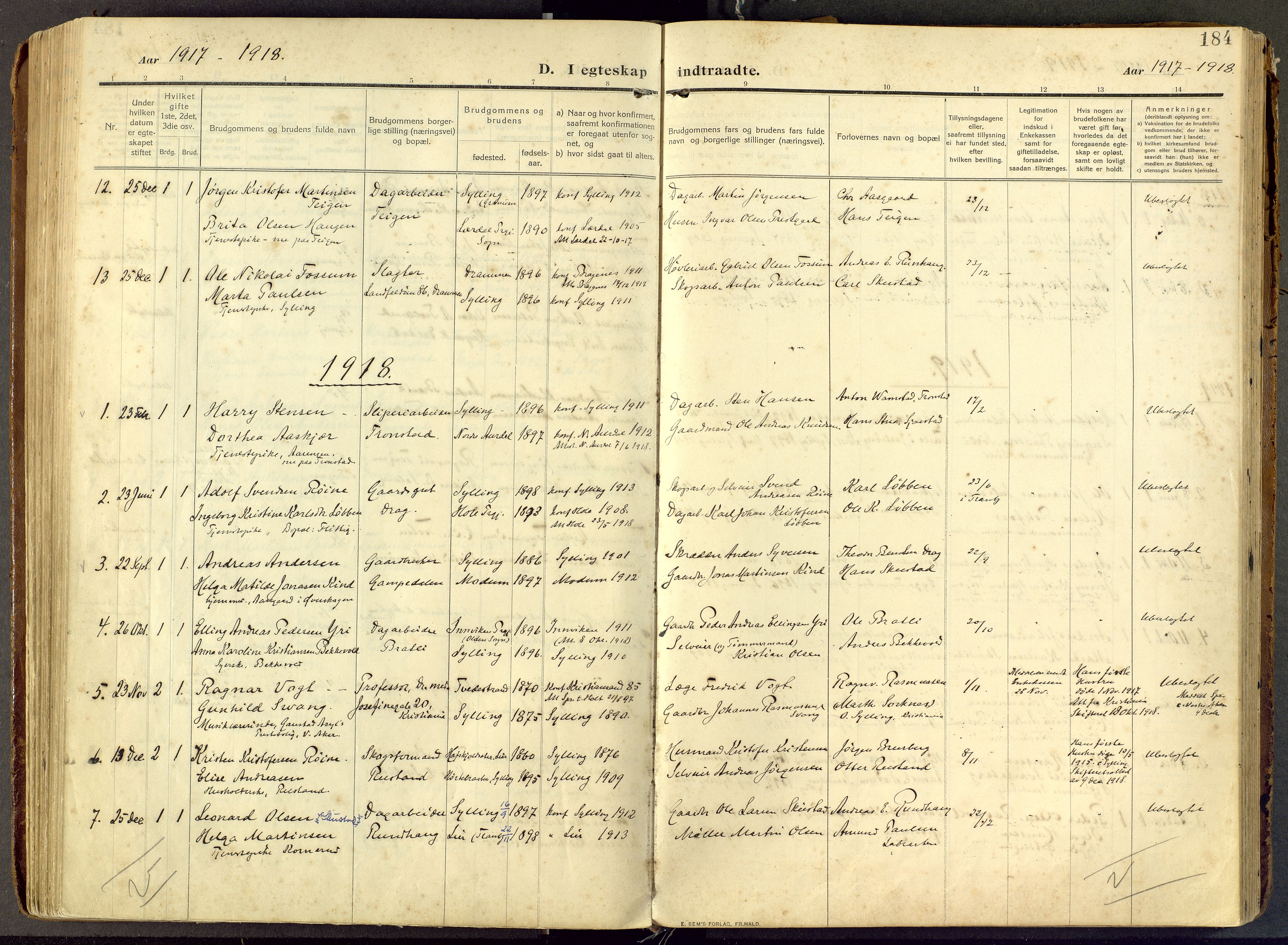 Parish register (official) no. III 1, 1910-1936, p. 184