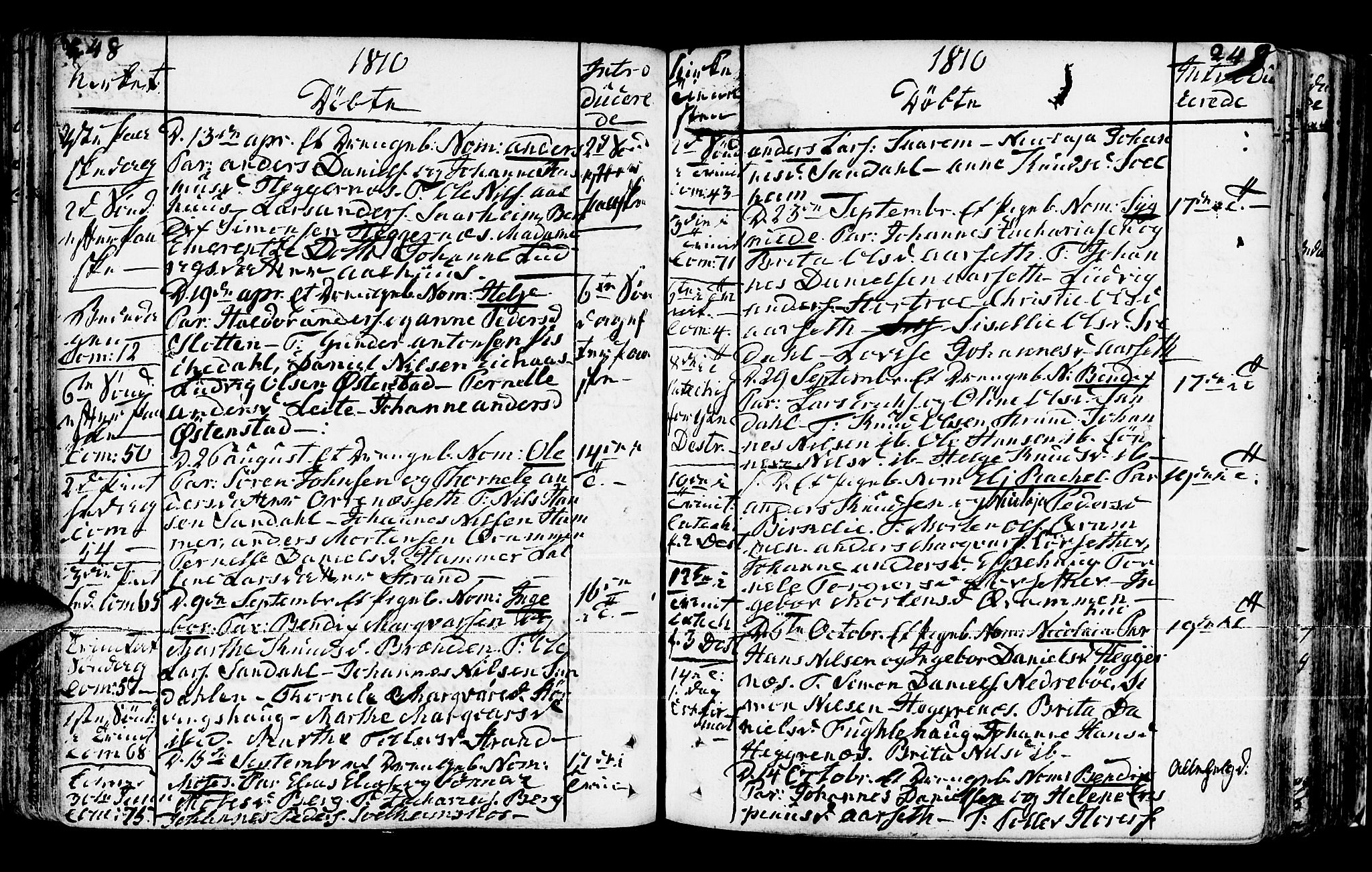 Jølster sokneprestembete, SAB/A-80701/H/Haa/Haaa/L0005: Parish register (official) no. A 5, 1790-1821, p. 248-249