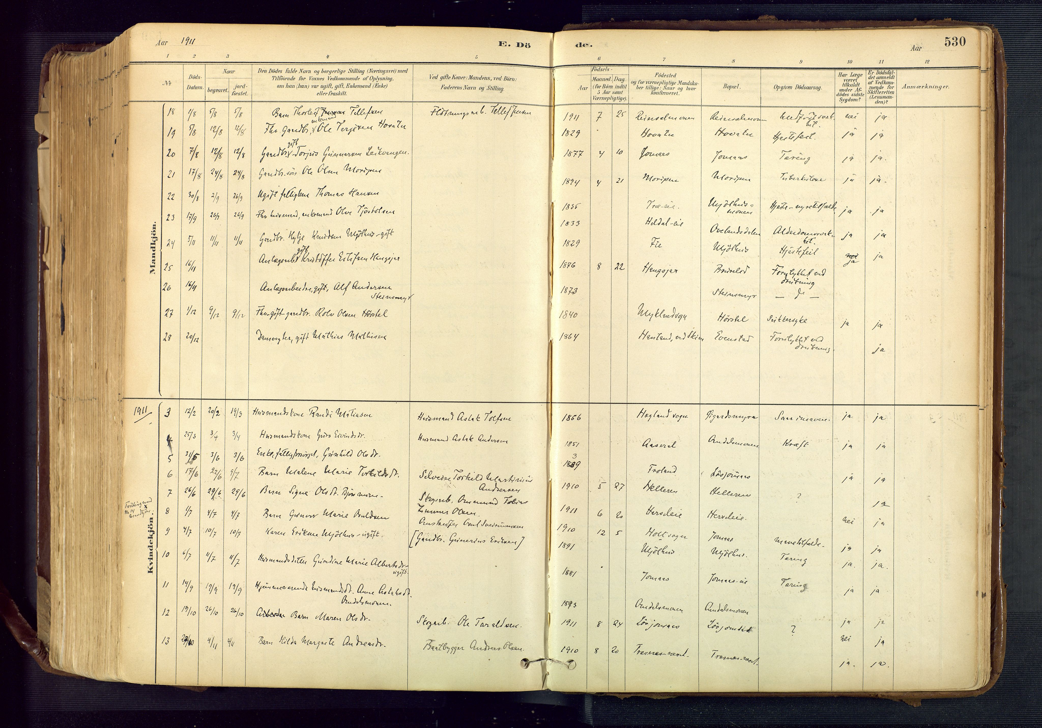 Froland sokneprestkontor, SAK/1111-0013/F/Fa/L0005: Parish register (official) no. A 5, 1882-1921, p. 530