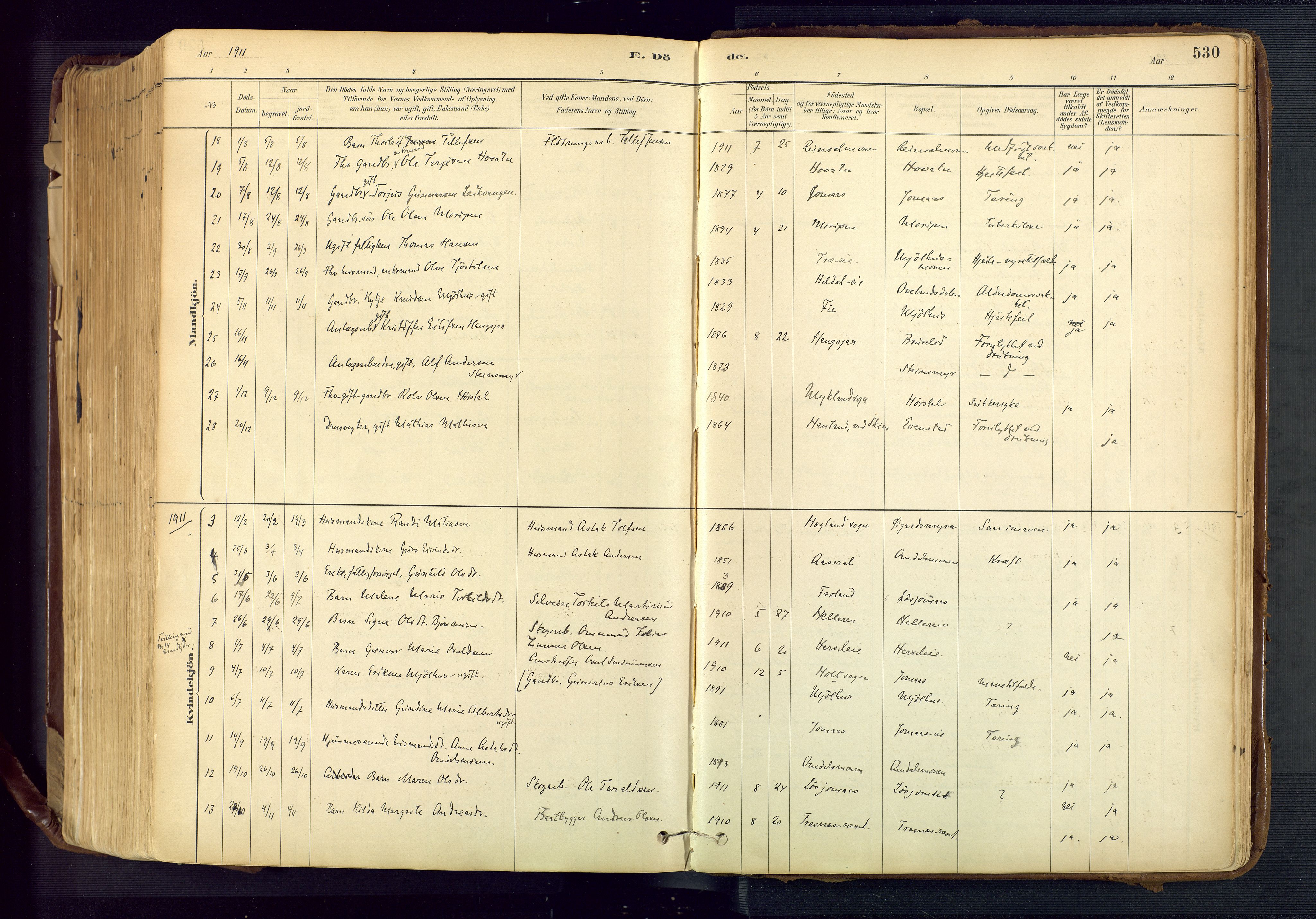 Froland sokneprestkontor, AV/SAK-1111-0013/F/Fa/L0005: Parish register (official) no. A 5, 1882-1921, p. 530