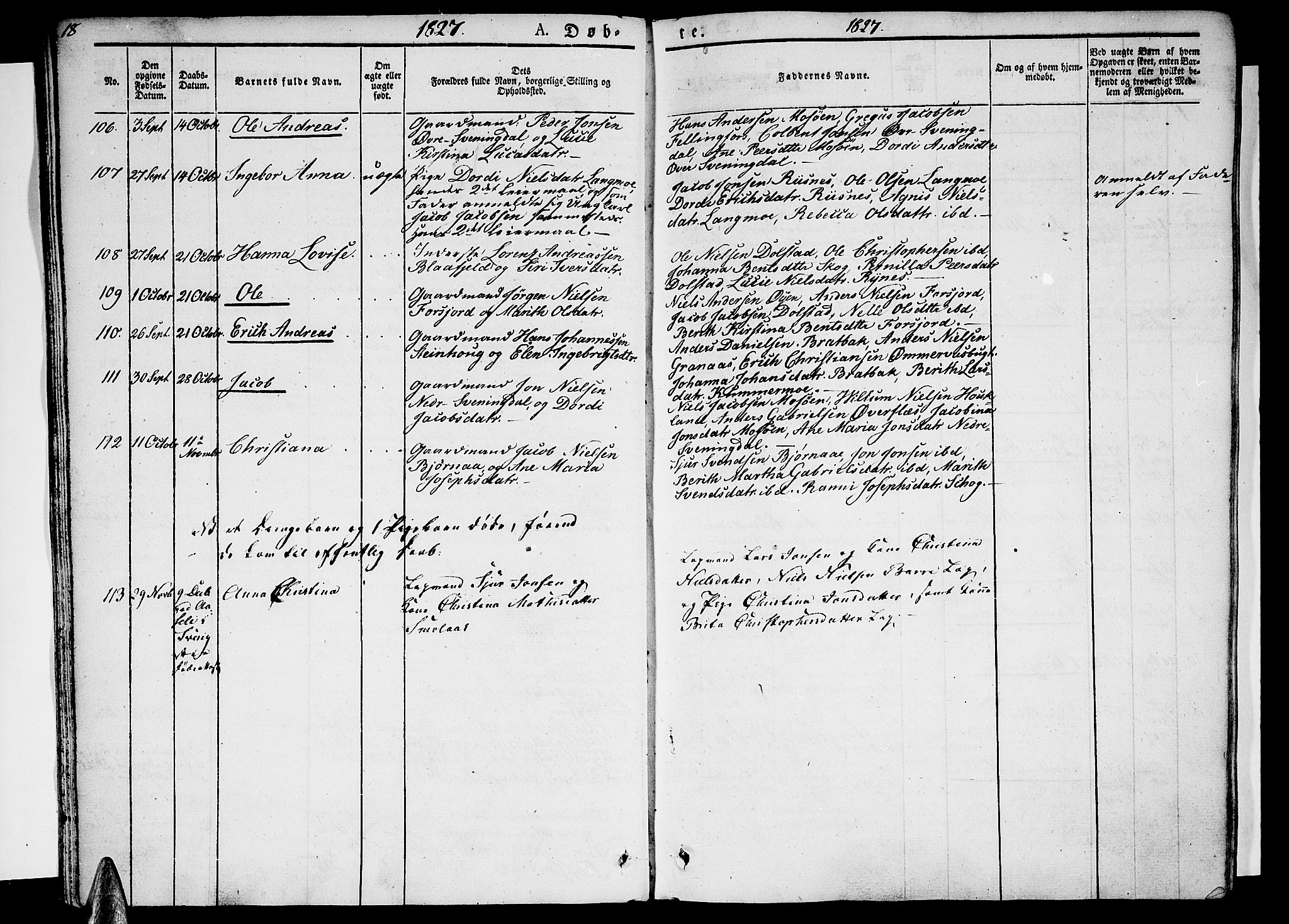 Ministerialprotokoller, klokkerbøker og fødselsregistre - Nordland, AV/SAT-A-1459/820/L0289: Parish register (official) no. 820A10, 1826-1845, p. 18