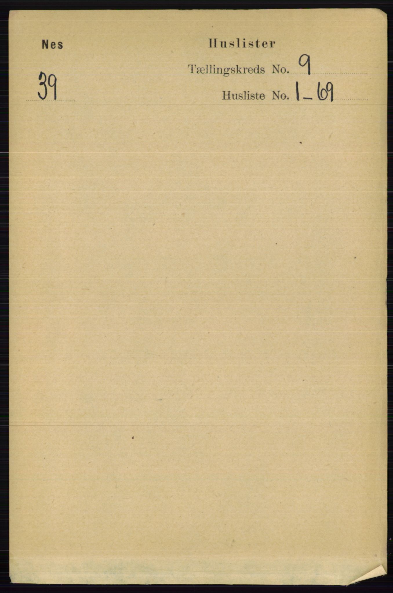 RA, 1891 census for 0236 Nes, 1891, p. 5186