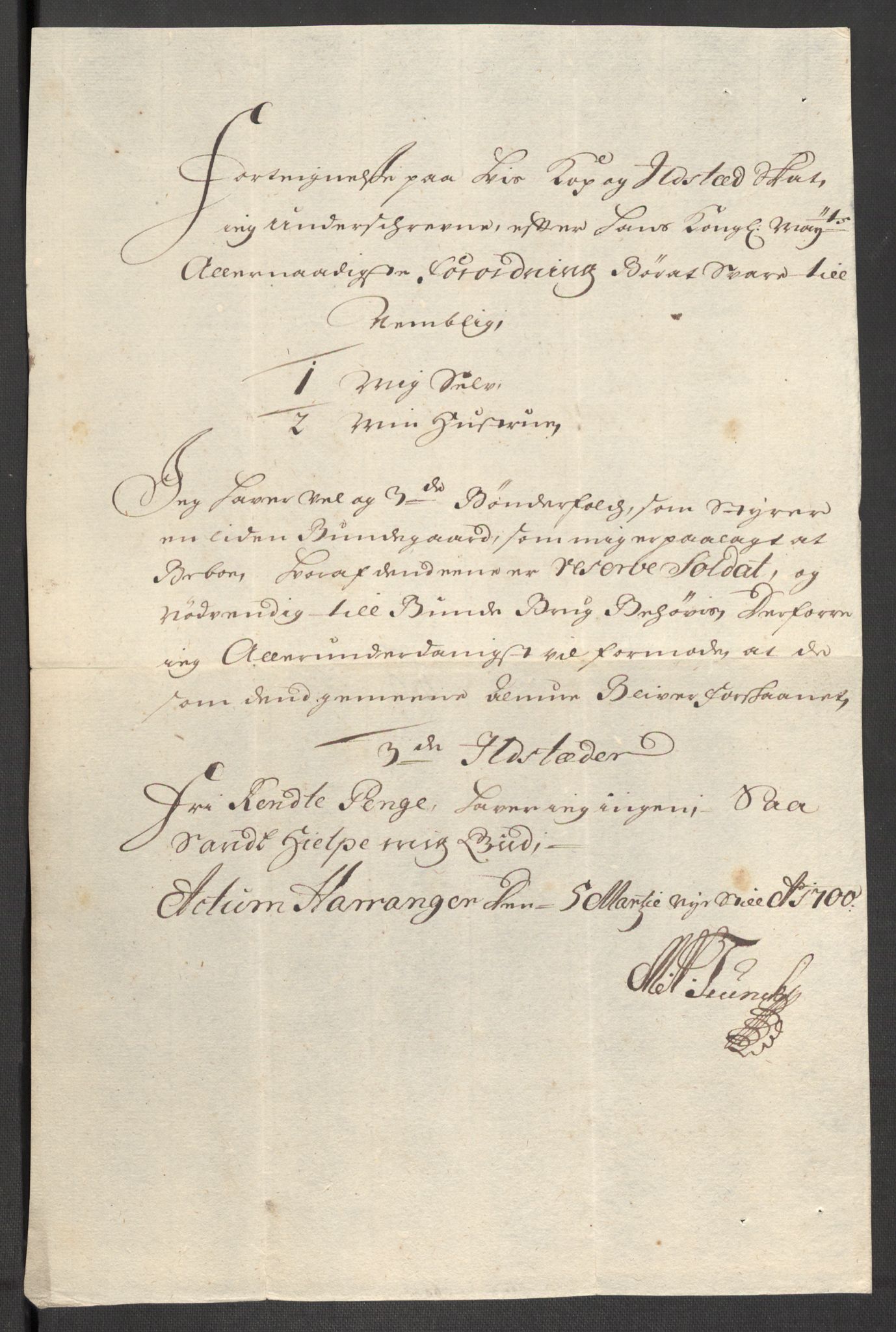 Rentekammeret inntil 1814, Reviderte regnskaper, Fogderegnskap, AV/RA-EA-4092/R48/L2978: Fogderegnskap Sunnhordland og Hardanger, 1699, p. 364