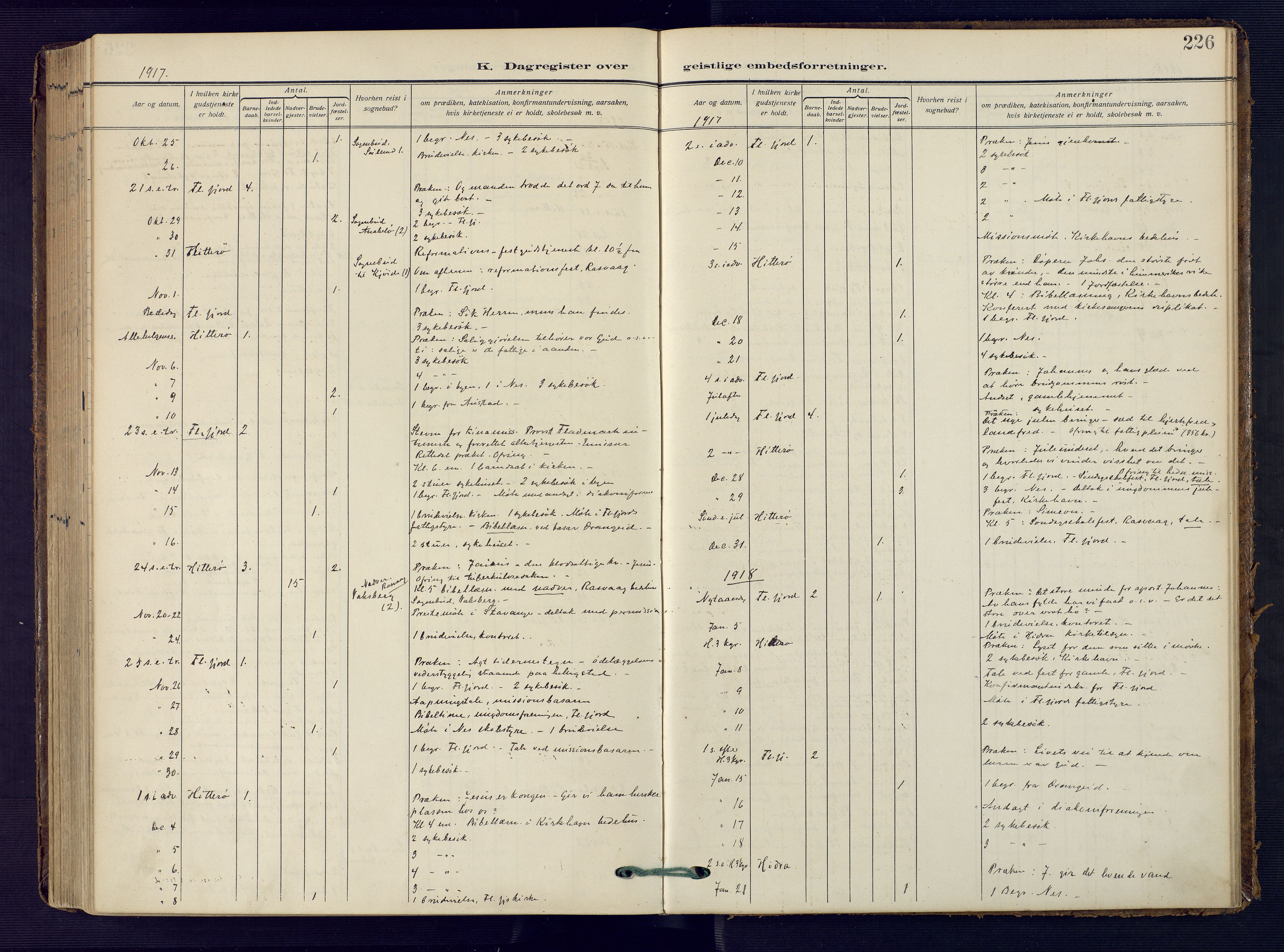 Flekkefjord sokneprestkontor, SAK/1111-0012/F/Fa/Faa/L0003: Parish register (official) no. A 3, 1913-1928, p. 226