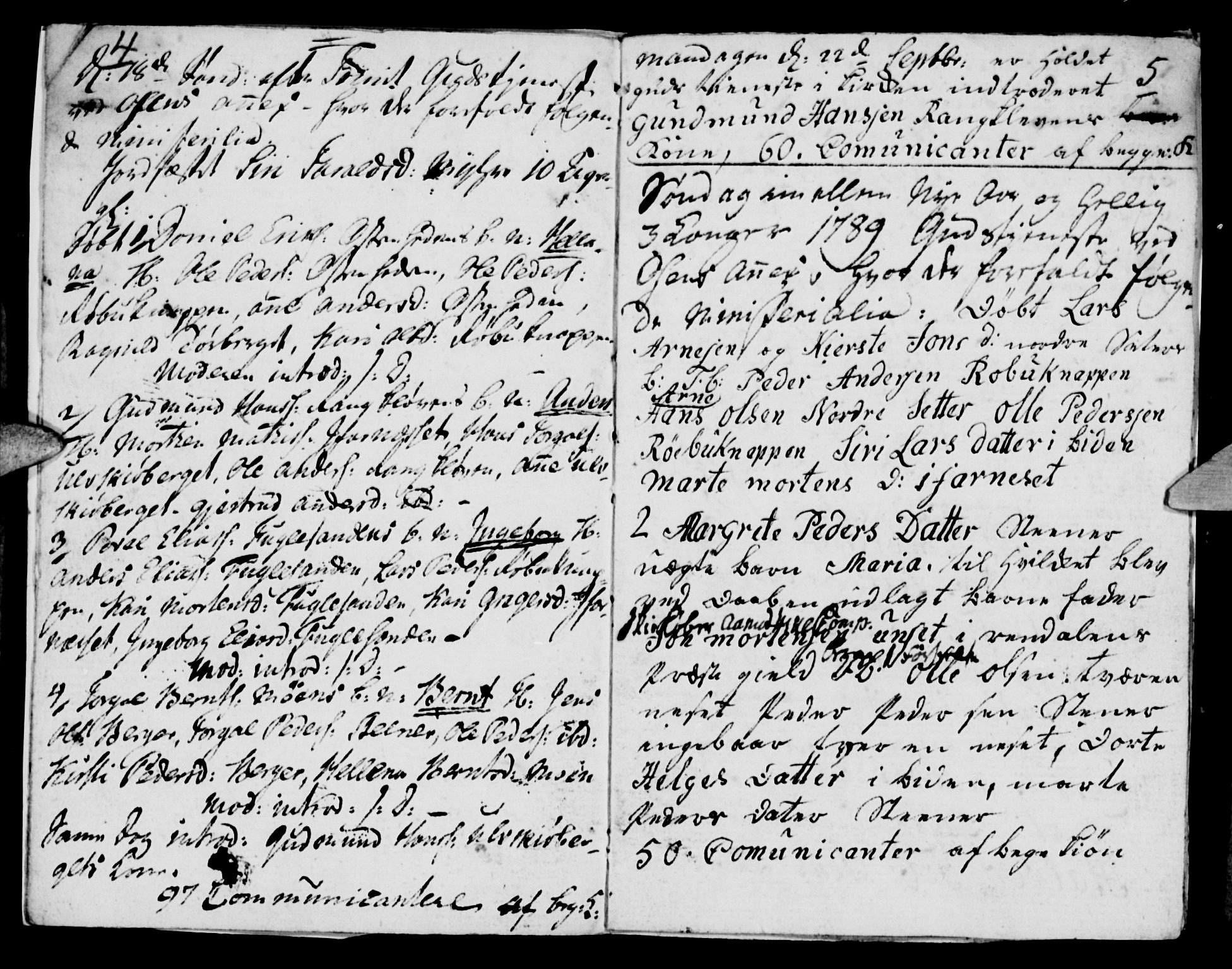Trysil prestekontor, AV/SAH-PREST-046/H/Ha/Hab/L0002: Parish register (copy) no. 2, 1788-1790, p. 4-5