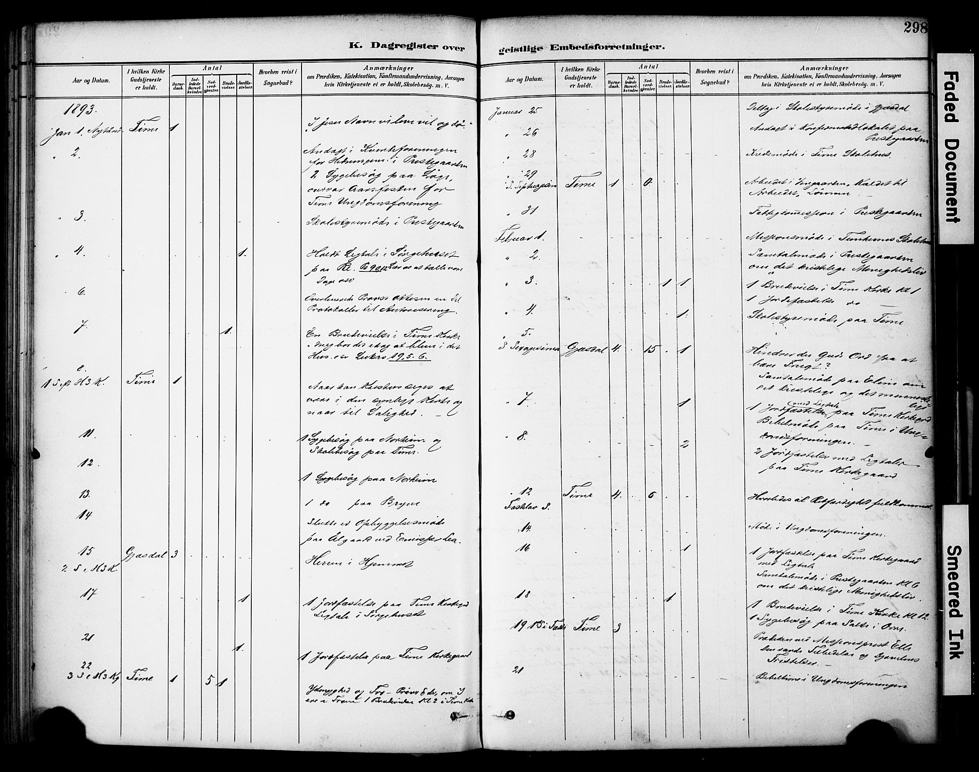 Lye sokneprestkontor, SAST/A-101794/001/30BA/L0011: Parish register (official) no. A 9, 1893-1903, p. 298