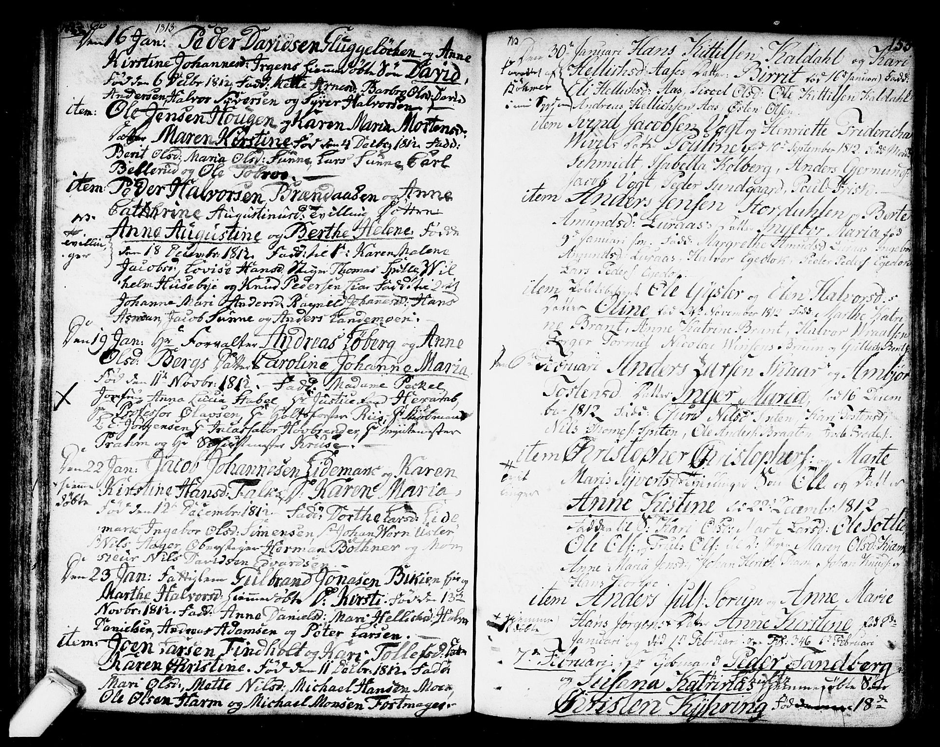 Kongsberg kirkebøker, SAKO/A-22/F/Fa/L0007: Parish register (official) no. I 7, 1795-1816, p. 153