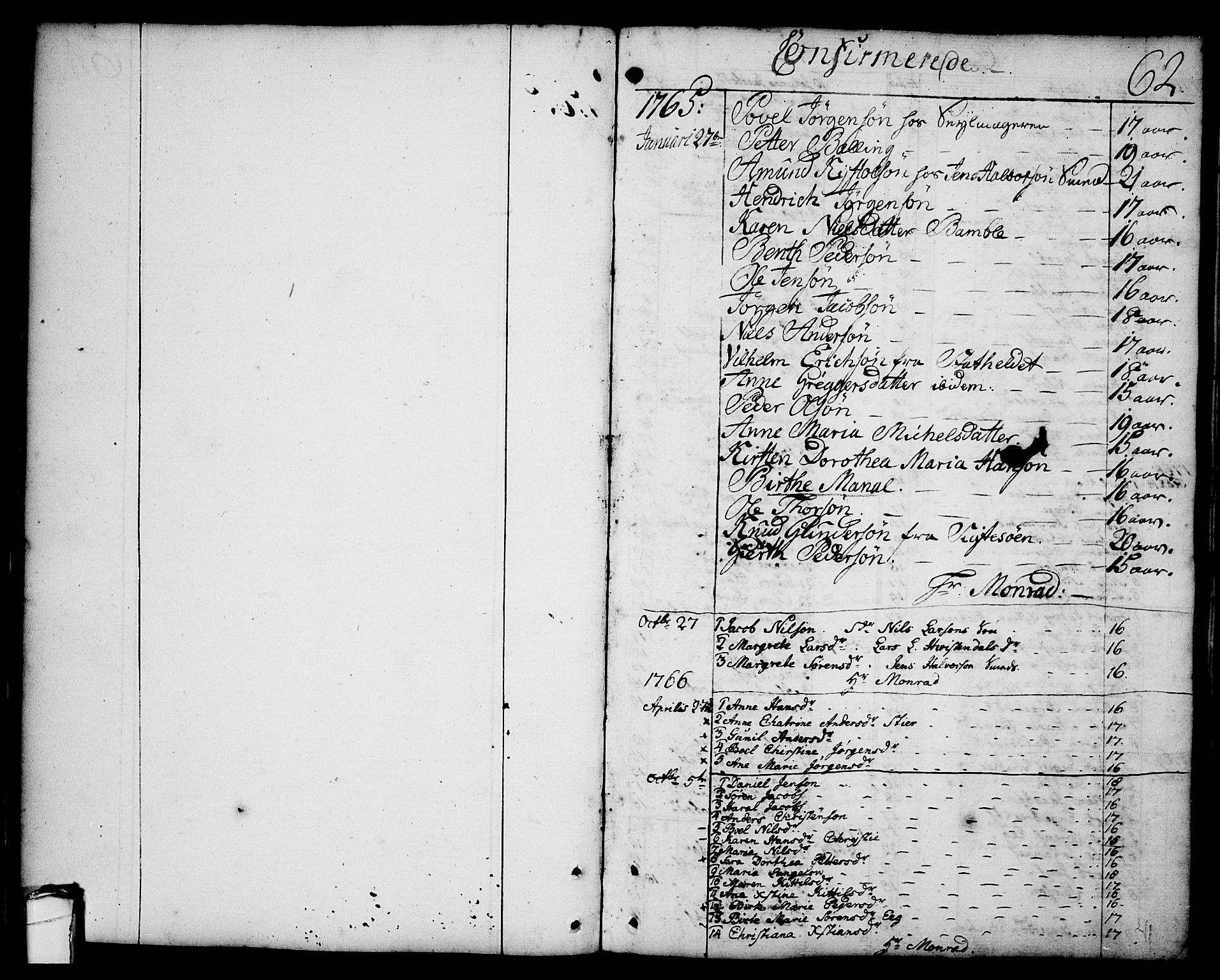 Brevik kirkebøker, SAKO/A-255/F/Fa/L0003: Parish register (official) no. 3, 1764-1814, p. 62
